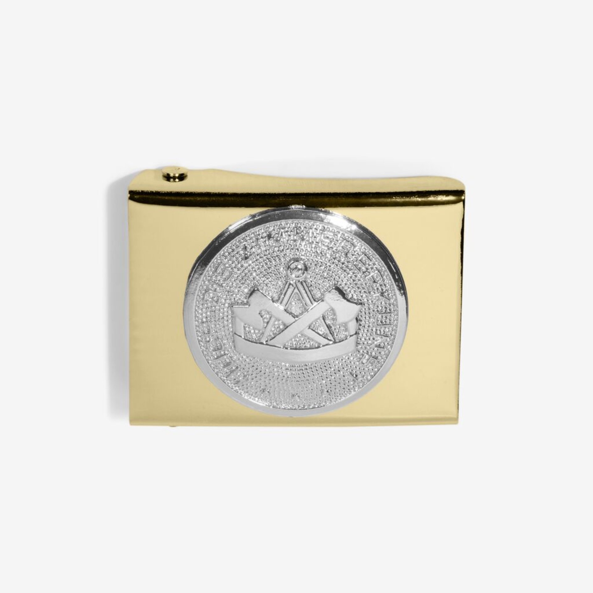 Brieftasche, Gold, Münzenverschluss, Metall, graviertes Muster