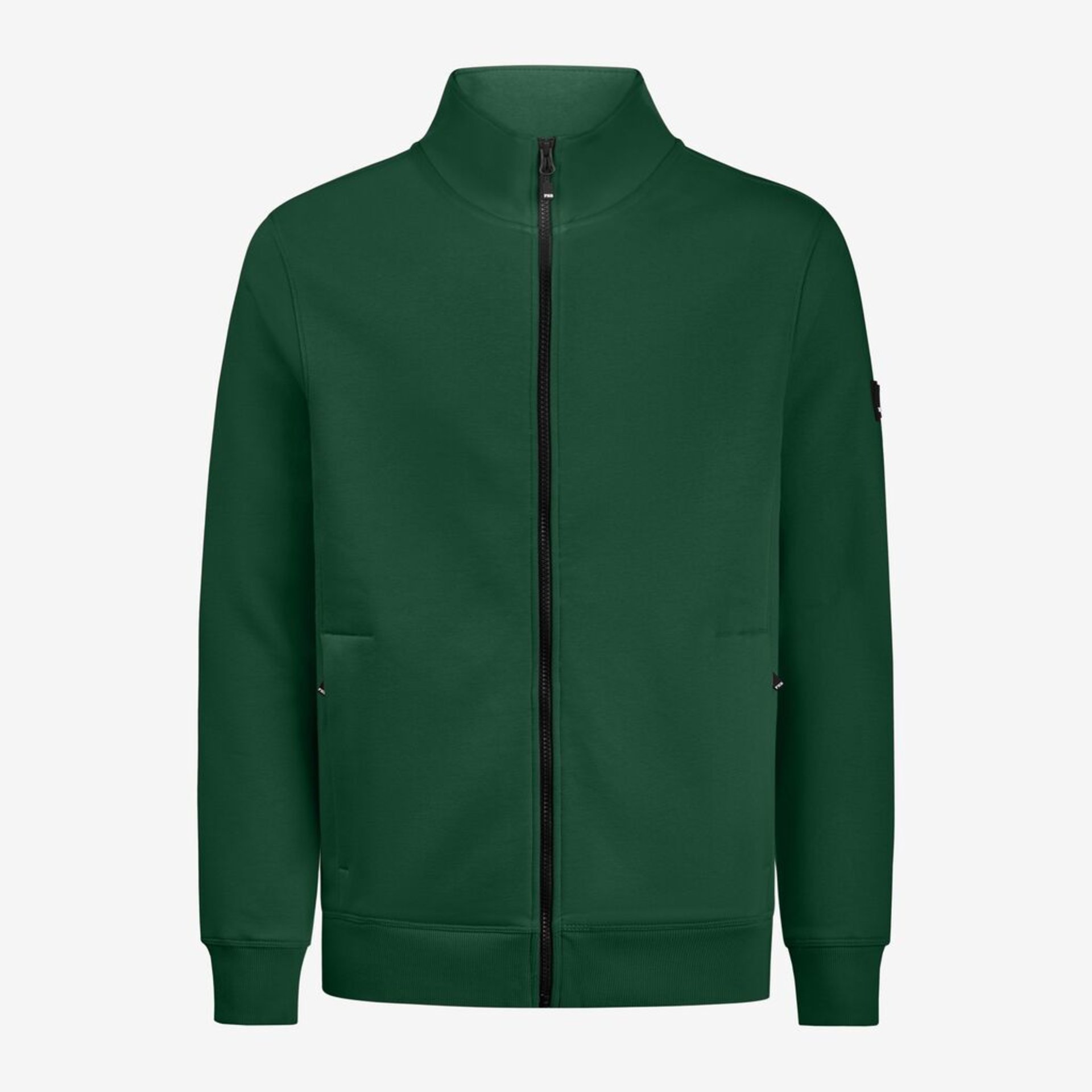 jacke, Reißverschluss, grün, Rippbündchen, Ärmelbündchen