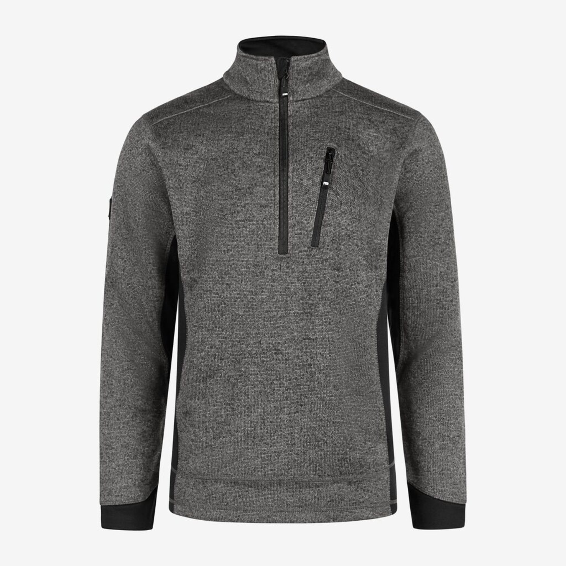 Hoodie, Pullover, Fleece, Reißverschluss, Grau