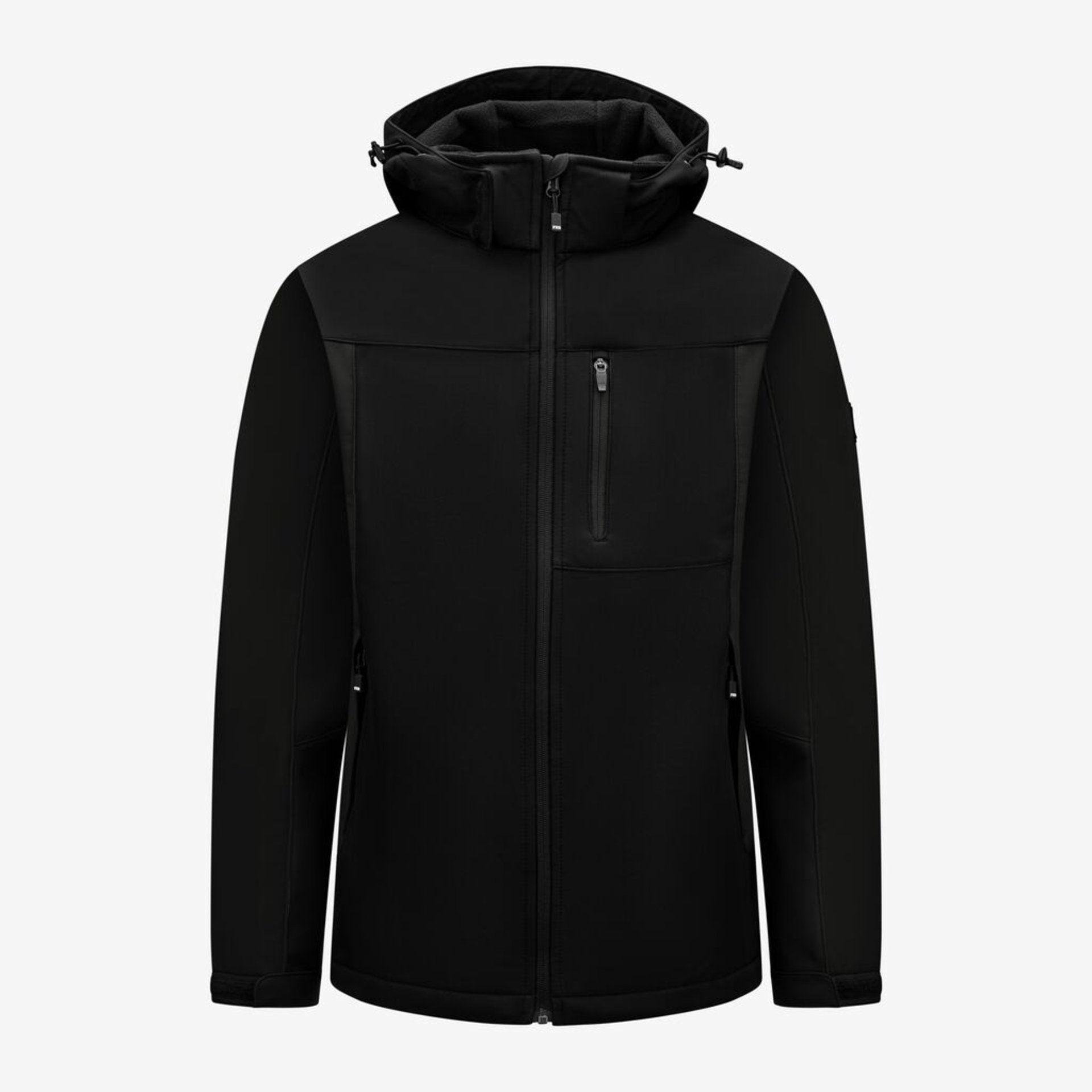 Regenjacke, Winterjacke, Hardshell, Schwarz, Kapuze