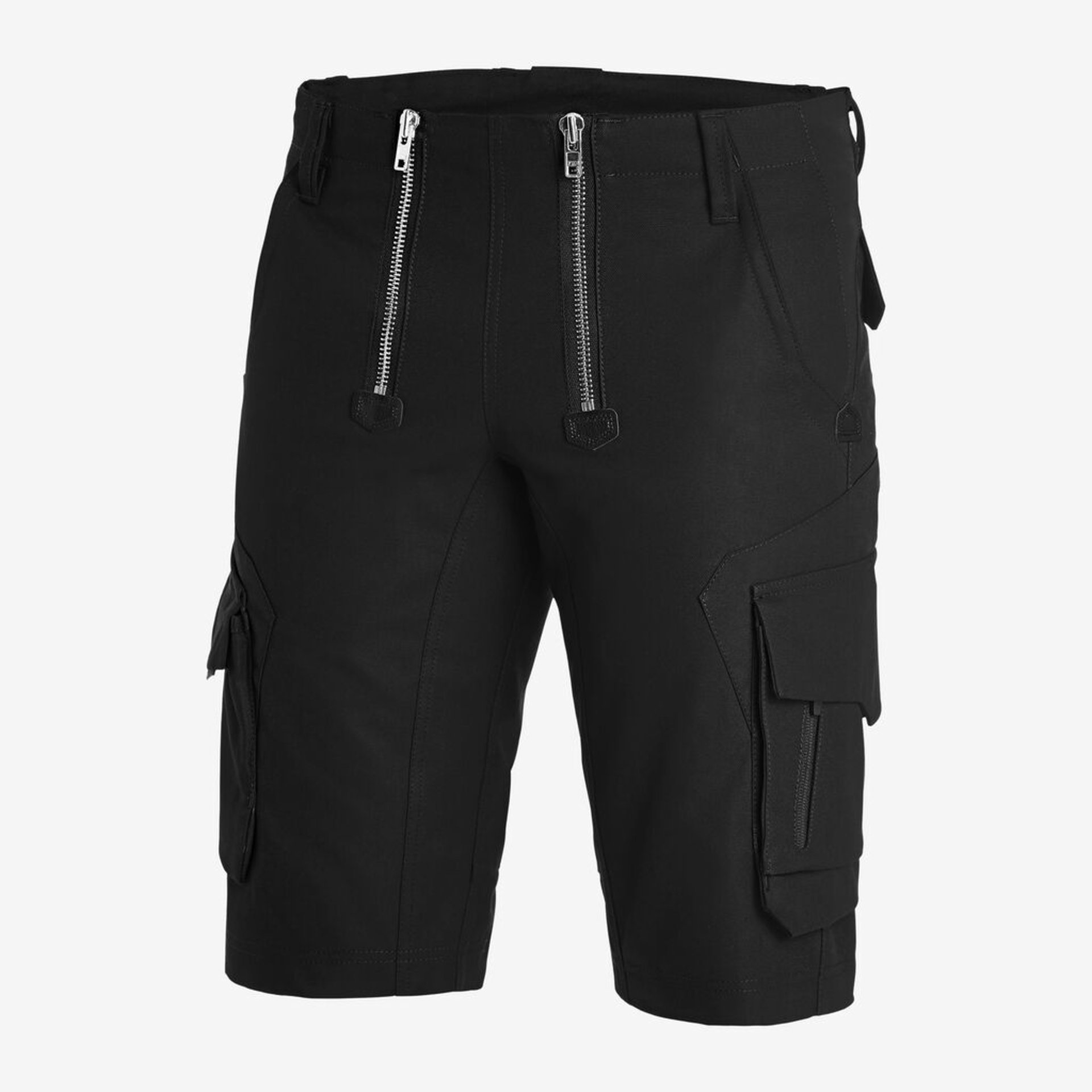 Shorts, Cargo shorts, Zipper pockets, Knee-length, Schwarz