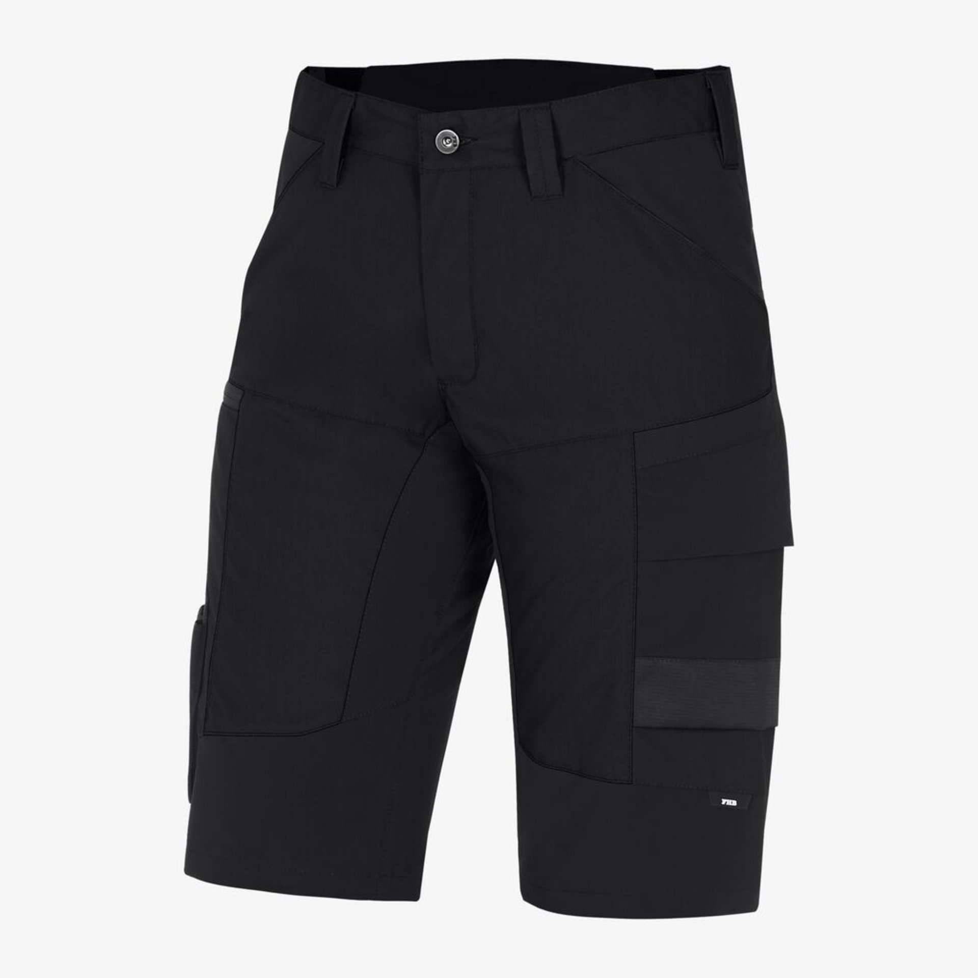 Hose, Shorts, Cargo, Schwarz, Knopfverschluss
