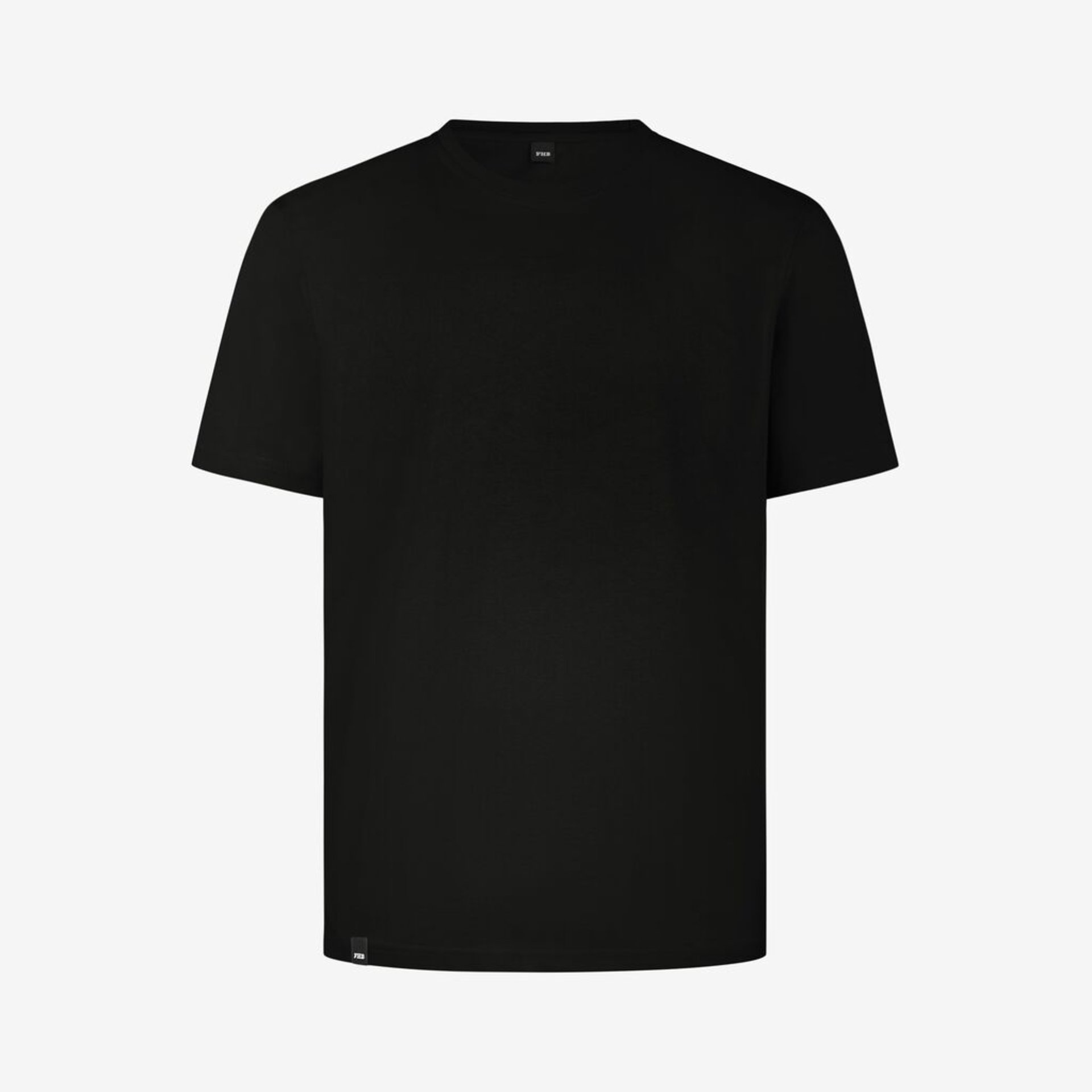 T-Shirt, Schwarz, Kurze Ärmel, Rundhals, Uni