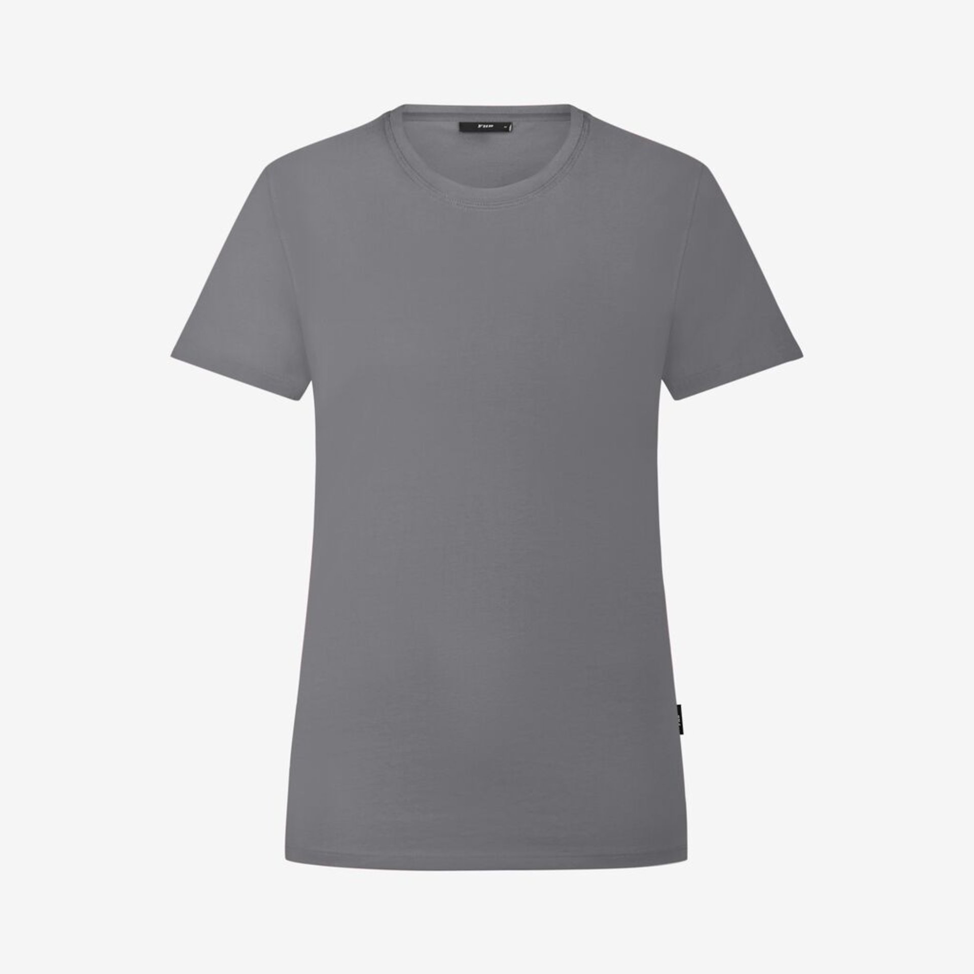 t-shirt, short sleeve, crew neck, grau, einfarbig