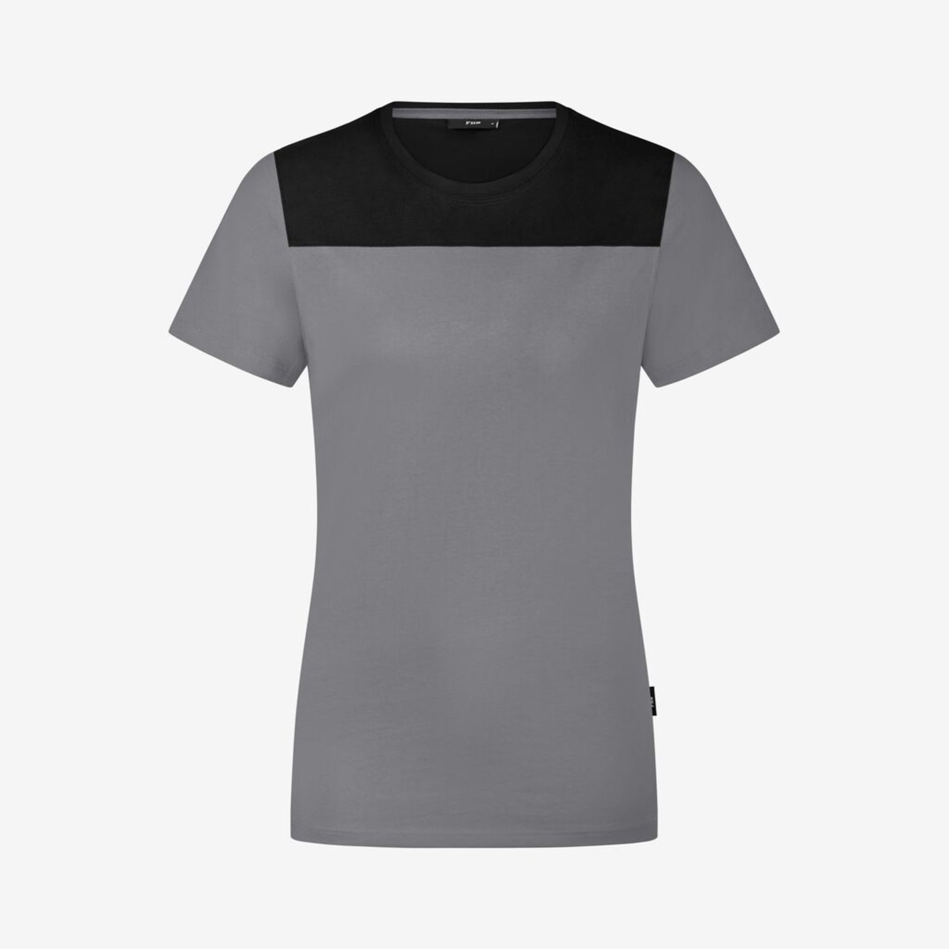 t-shirt, grau, zweifarbig, kurzarm, rundhals
