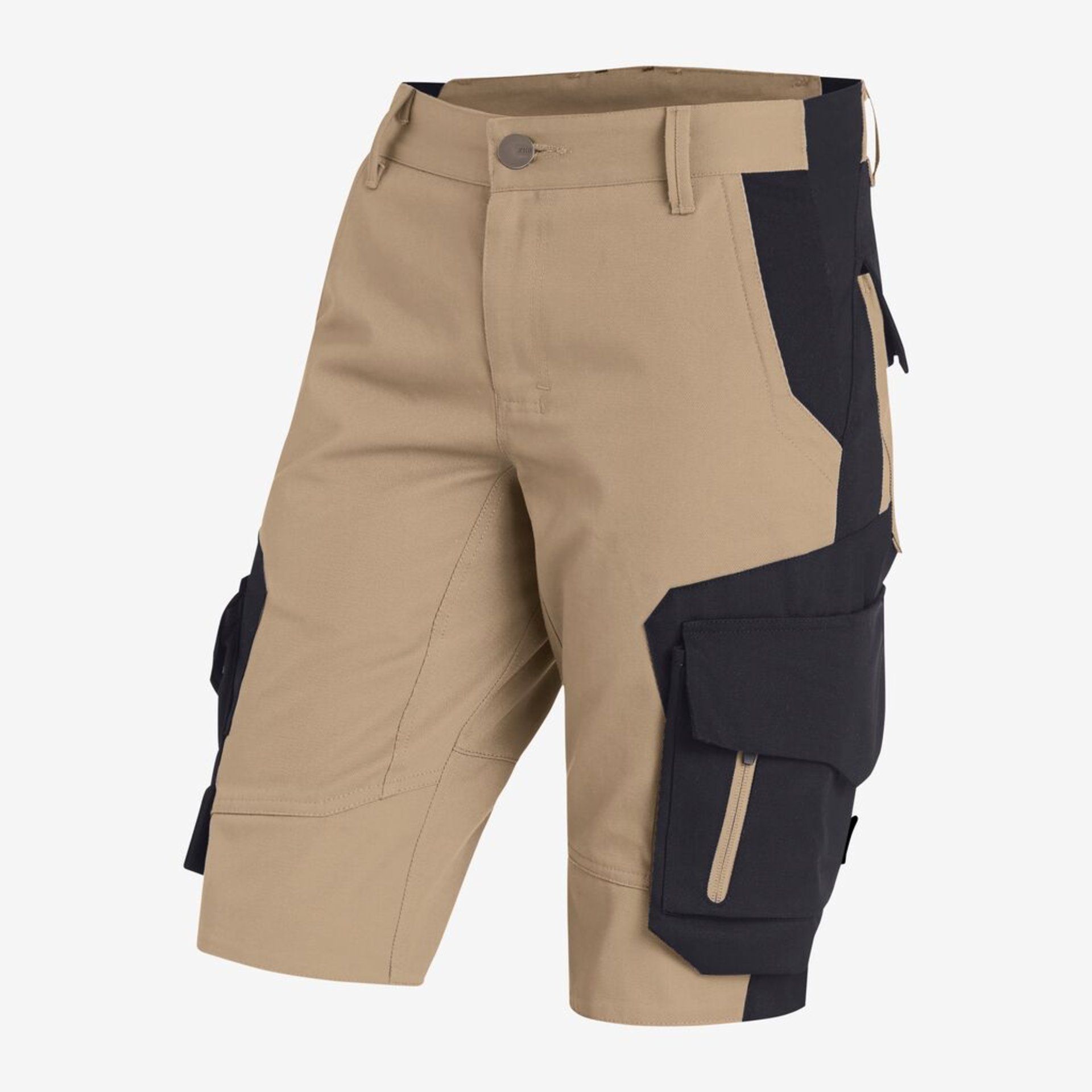 Hose, Shorts, Cargo, Beige, Mehrfarbig