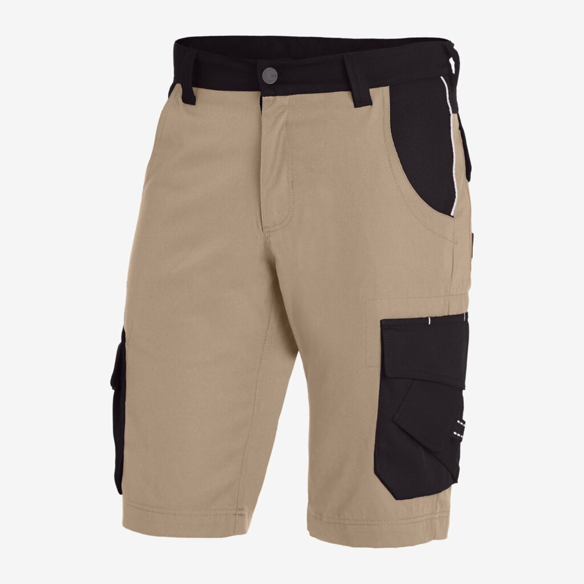 Kurzhaar, Cargo, Beige, Schwarz Akzente, Tasche