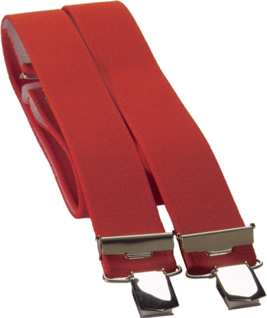 Abverkauf 4-Clip Hosenträger KUNO rot, JOB