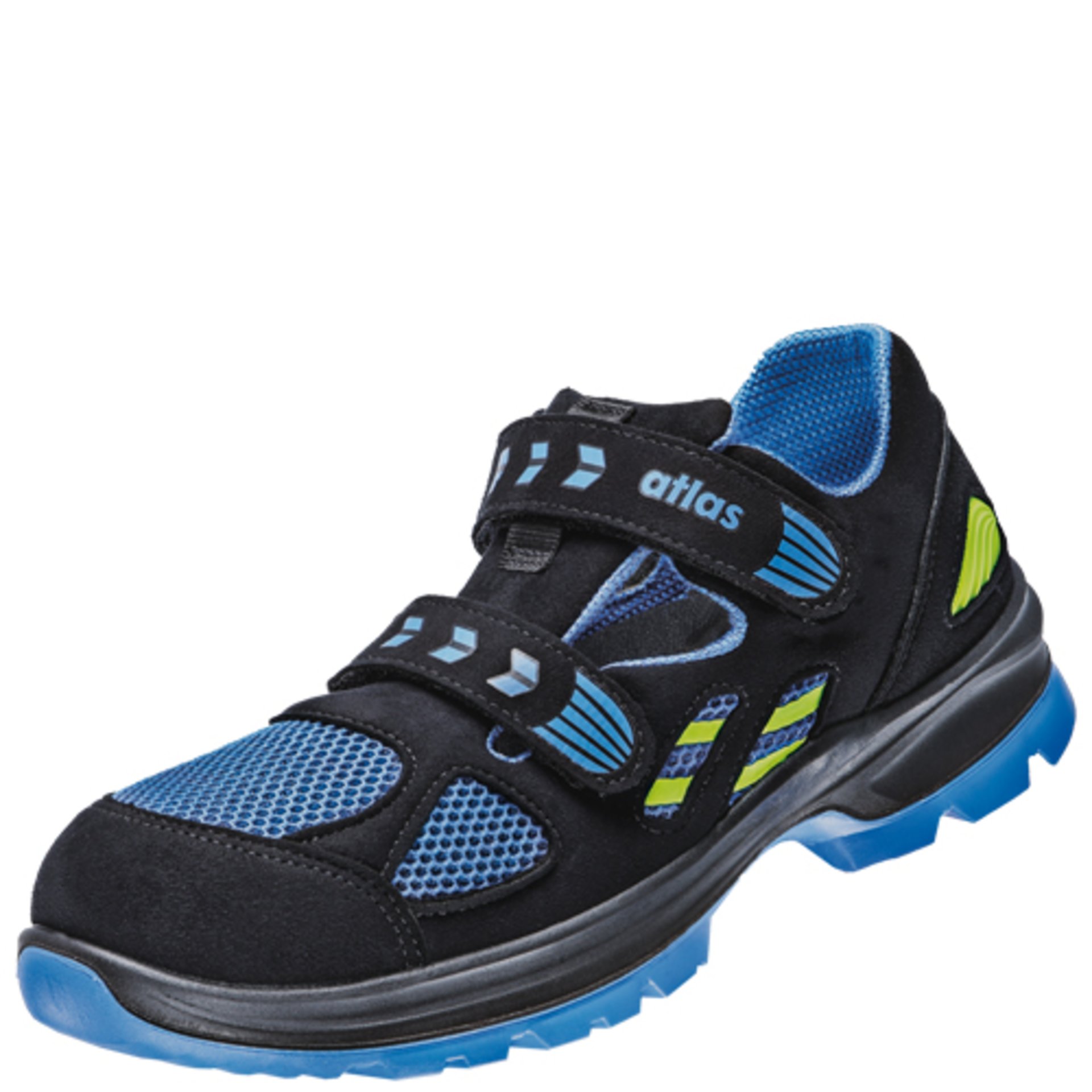 Sneaker, Schuh, Klettverschluss, Blaue Akzente, Mesh-Obermaterial