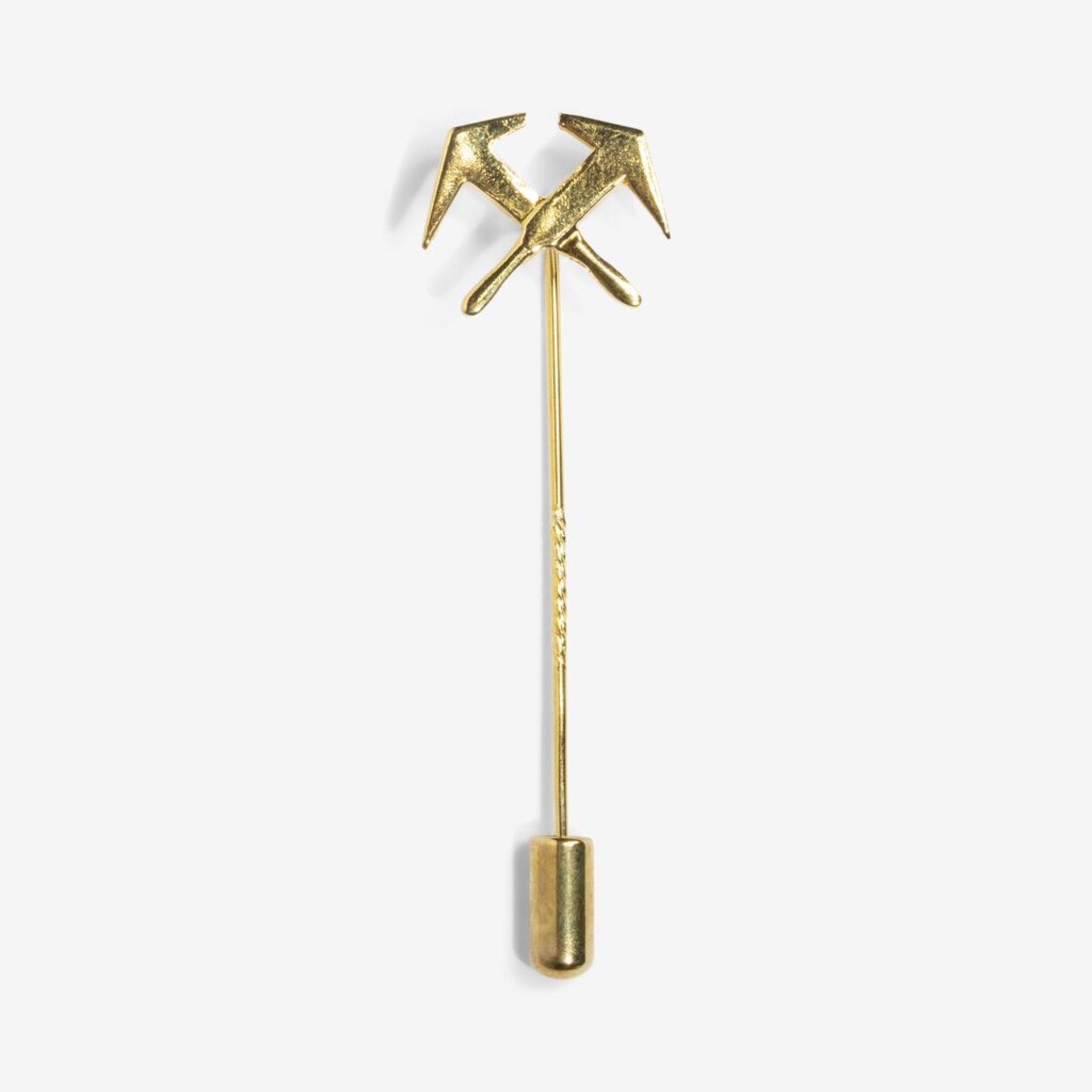 golden pin, hammered hammers, mechanic tool, metal pin, gold color
