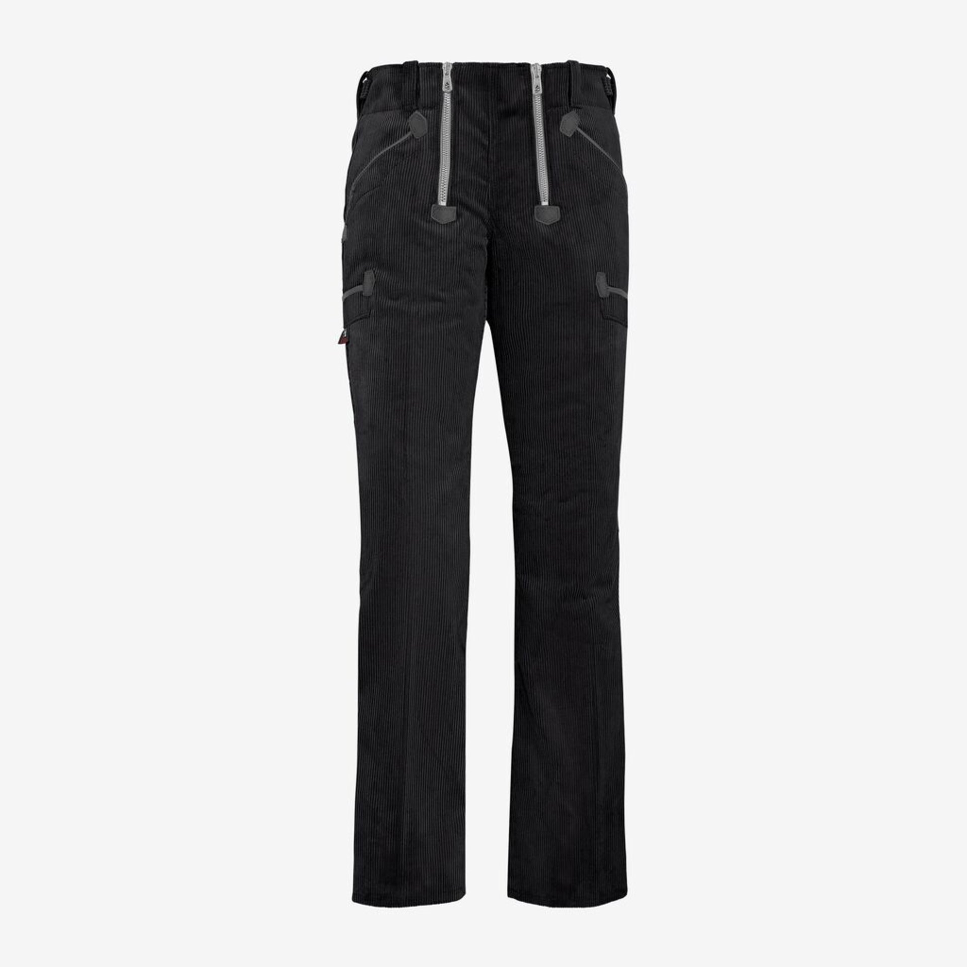 Corduroy, Hose, Schwarz, Cargo-Taschen, Reißverschluss