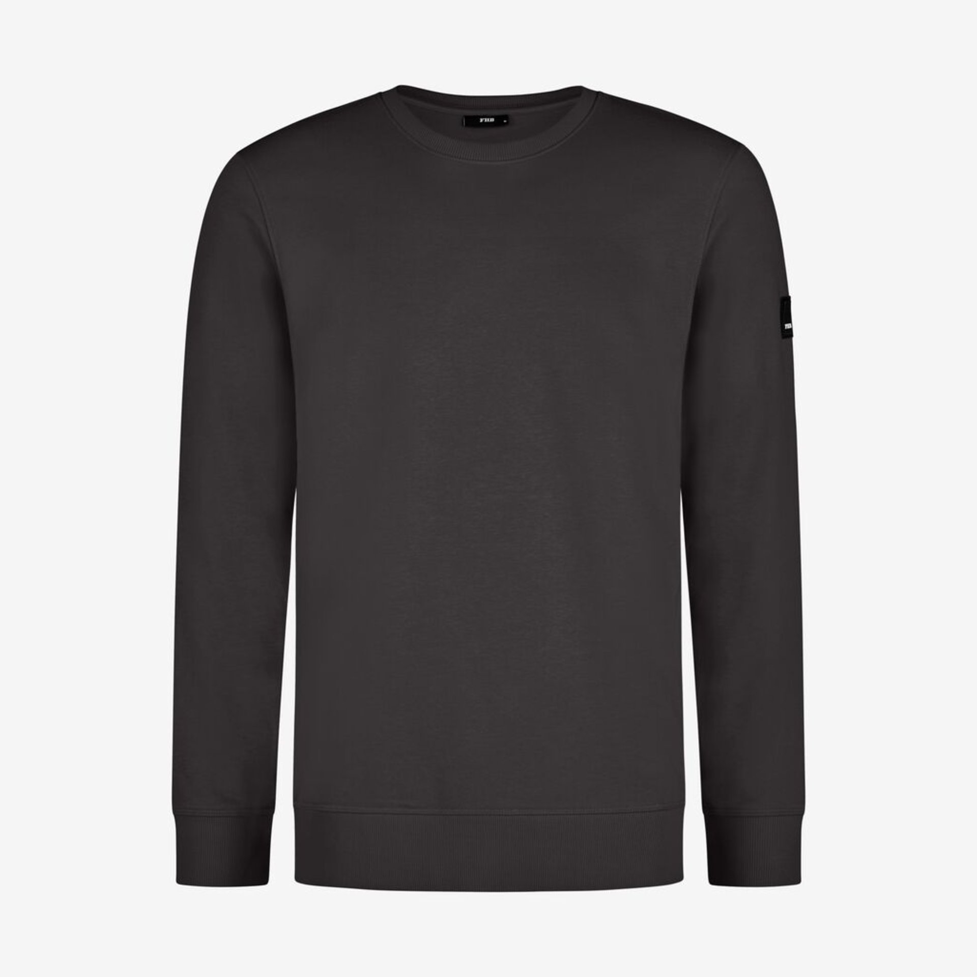 Sweatshirt, Longsleeve, Crewneck, Dunkelgrau, Minimal
