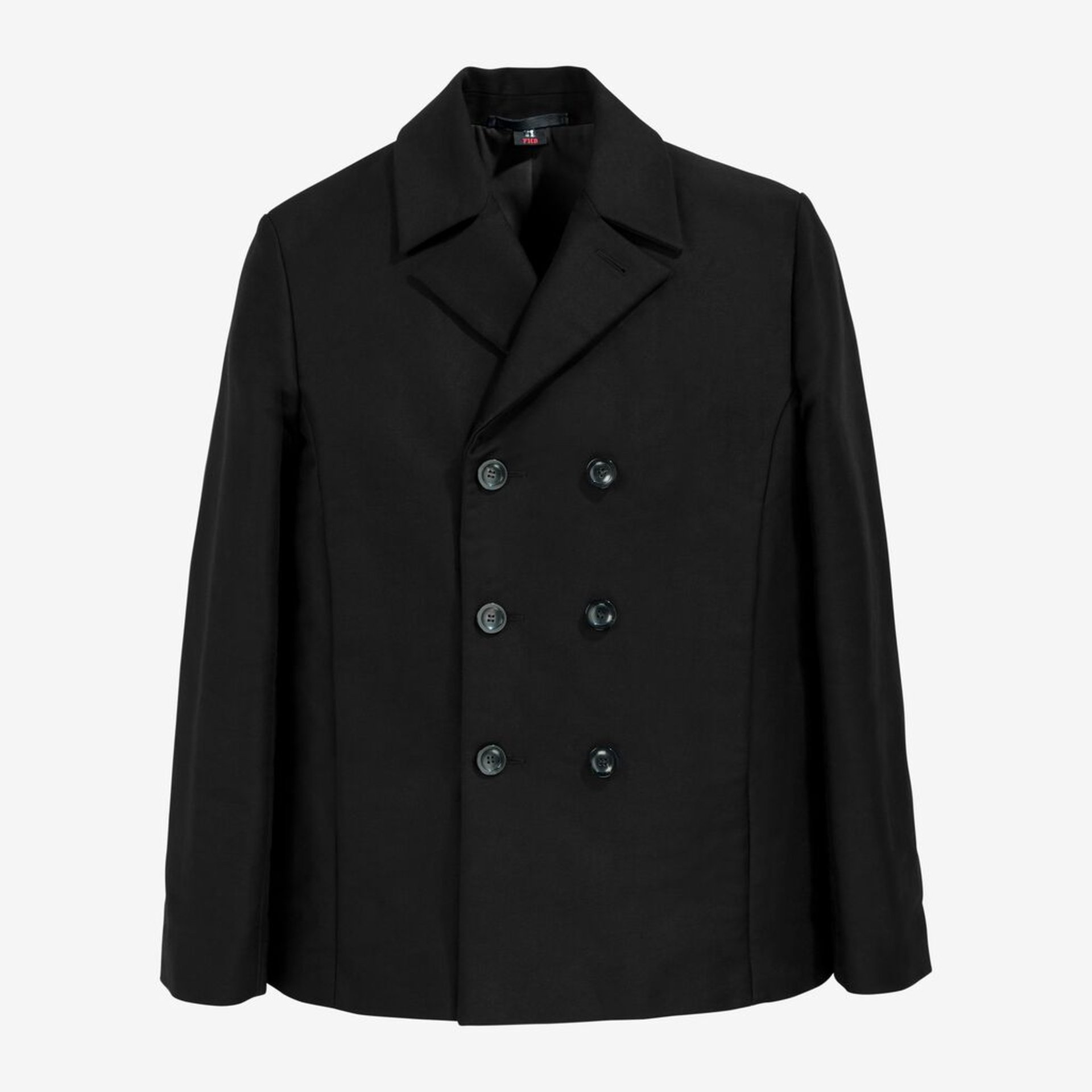 Blazer, Doppellagiger Blazer, Schwarz, Knopfleiste, Jahreszeituniversal