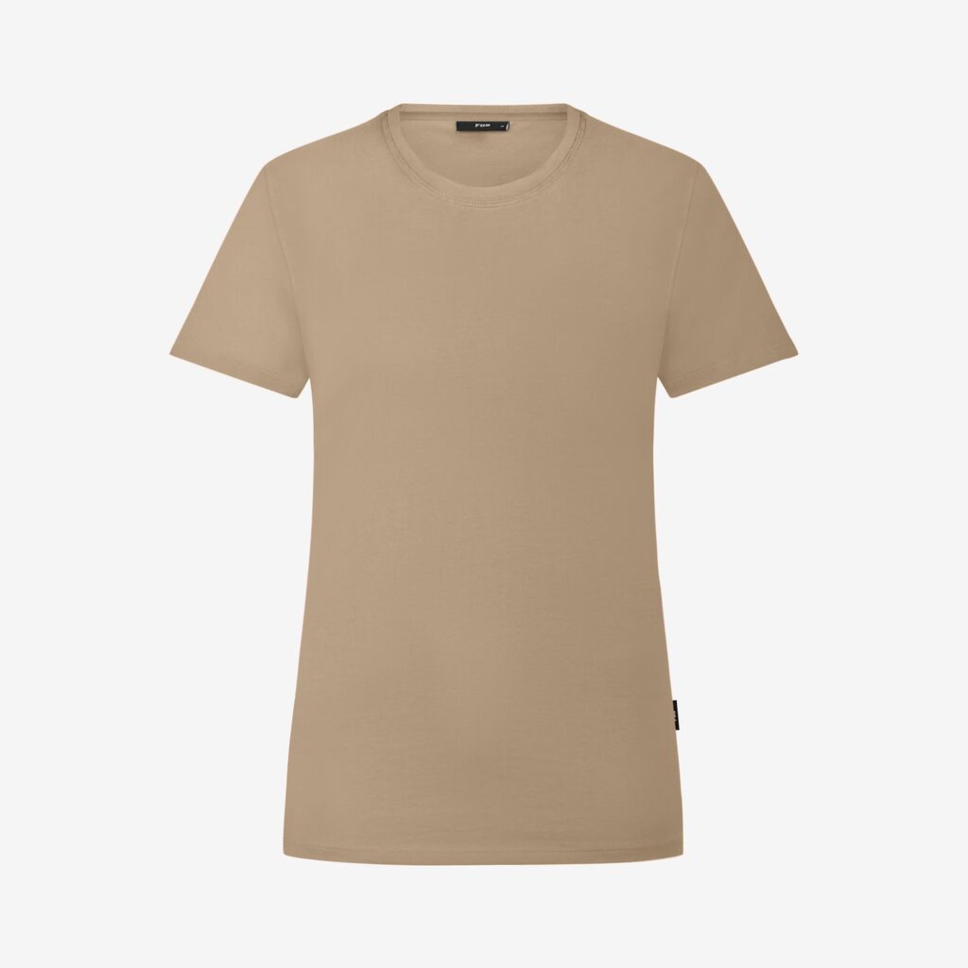 t-shirt, beige, kurzärmlig, Rundhalsausschnitt, Baumwolle