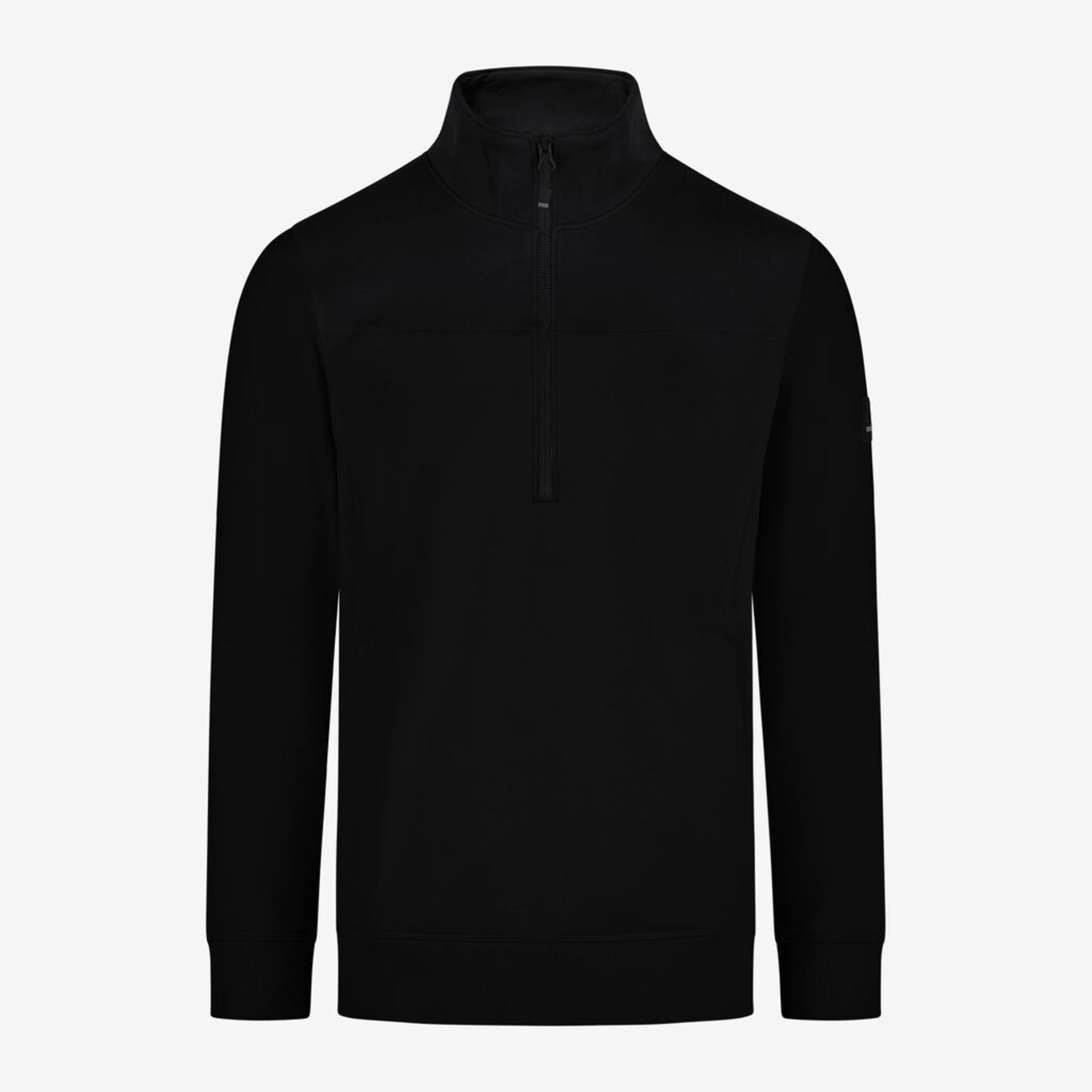 Pullover, Schwarz, Halb-Reißverschluss, Fleece, Sweatshirt