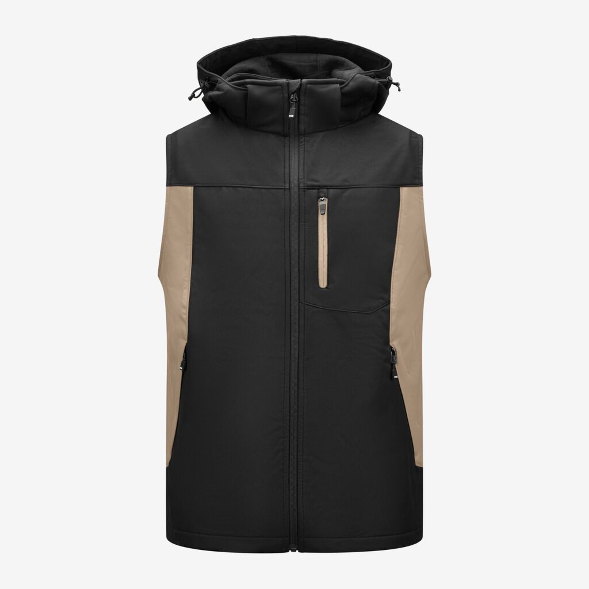 Weste, Herrenweste, Softshell, Reißverschluss, Farbblock