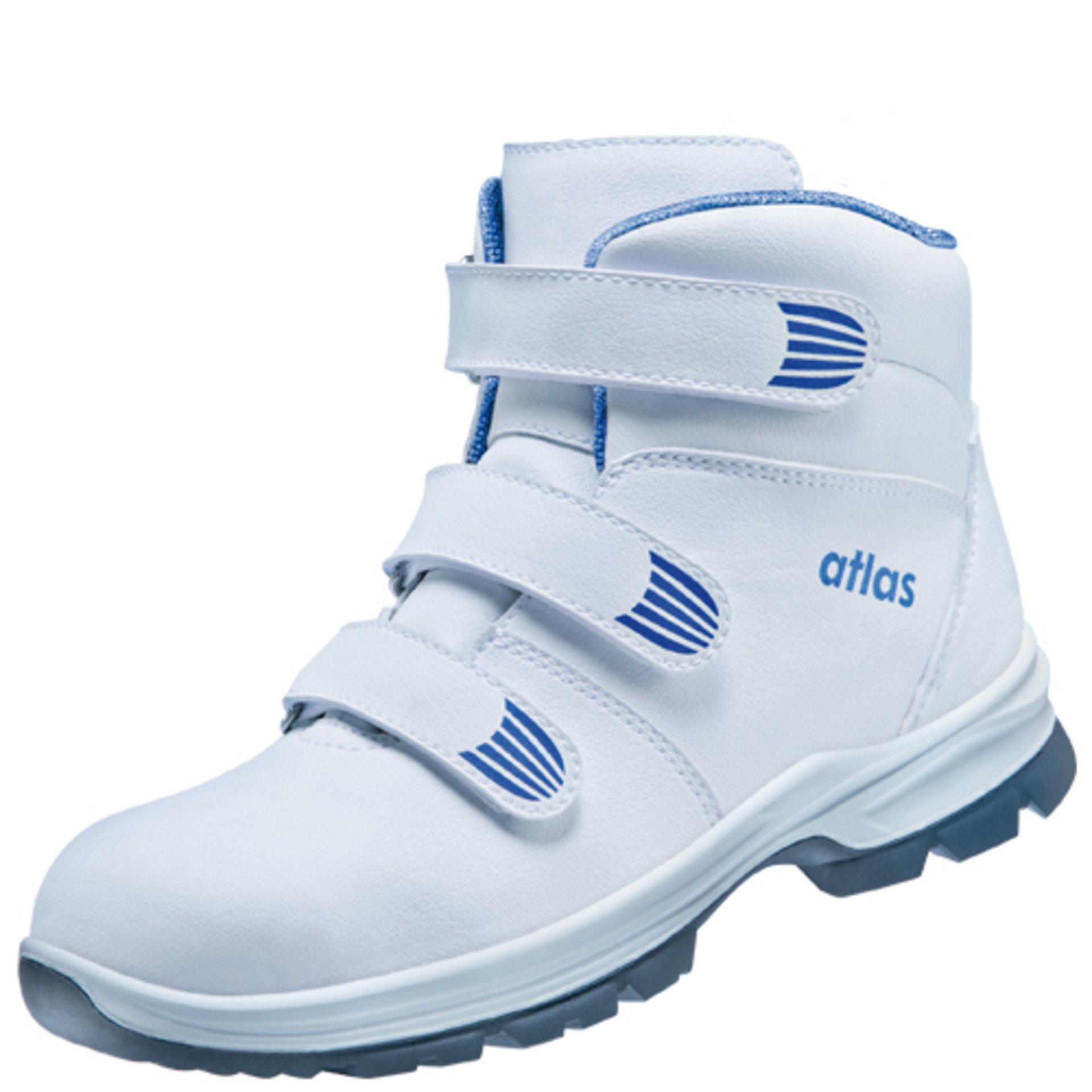 Stiefel, Kinder, Mid-Top, Schnürung, Weiß/Blau