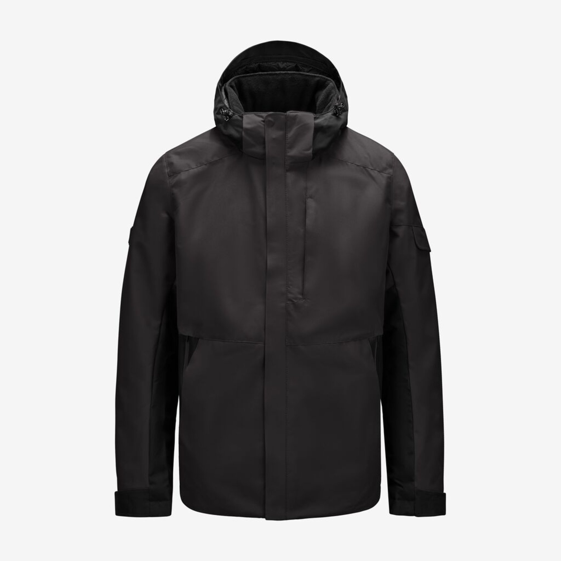 Winterjacke, Schwarz, Reißverschluss, Mantel?, Kapuze