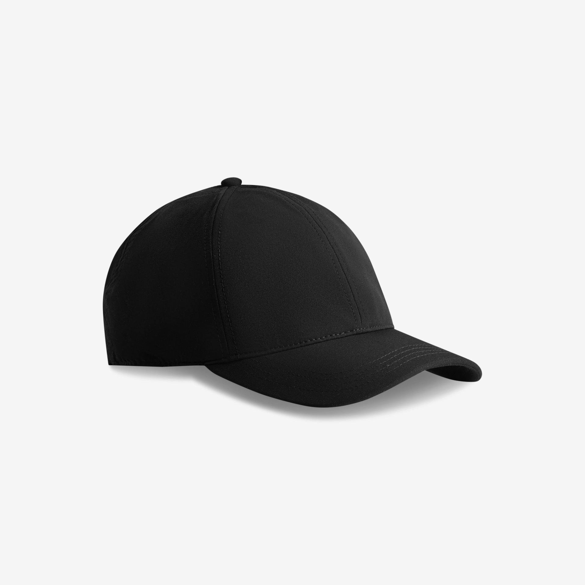 Baseballmütze, Schwarz, Casual, Sechs-Panel, Gebogener Schild