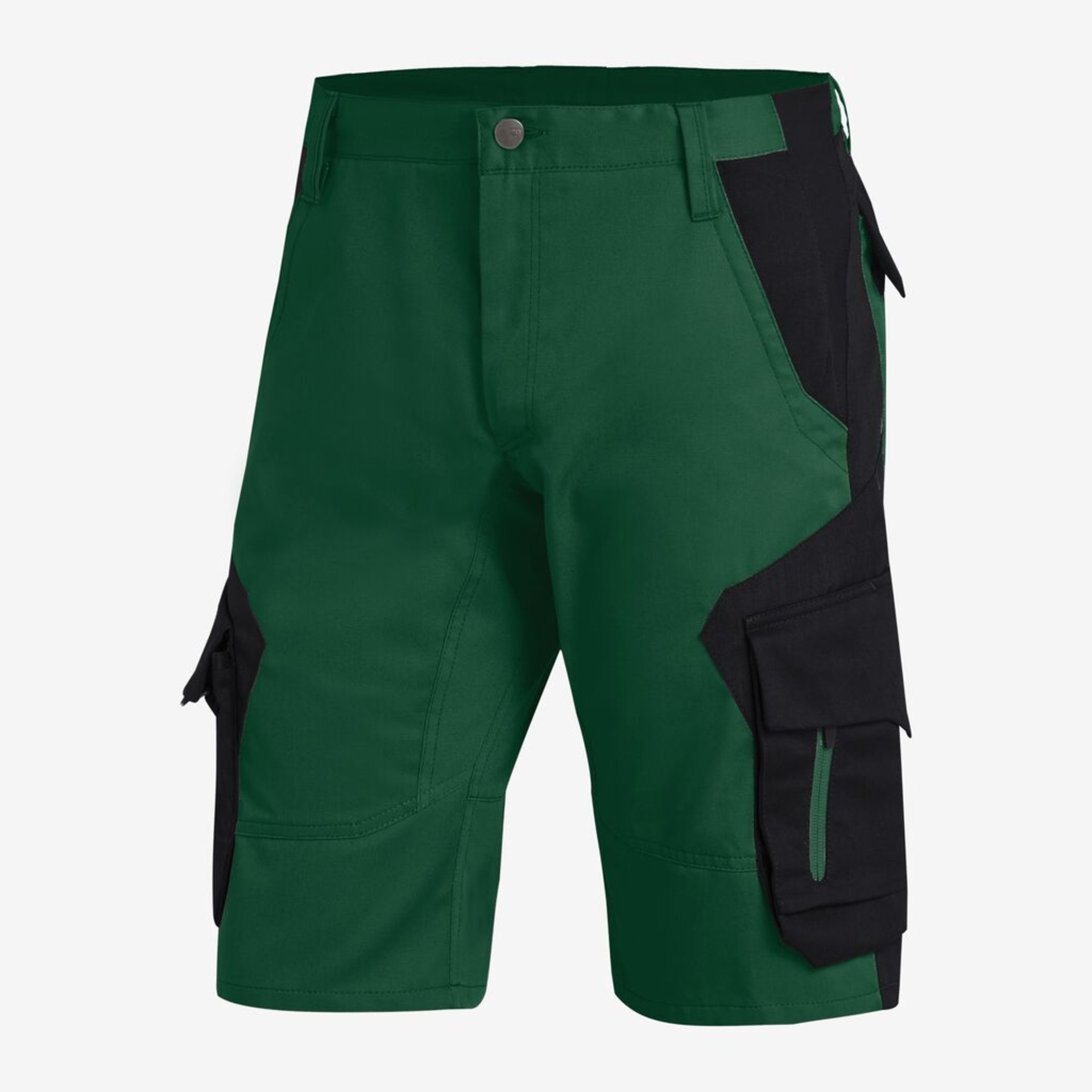 Hose, Shorts, Cargo, Grün, Kombination aus Grün und Schwarz