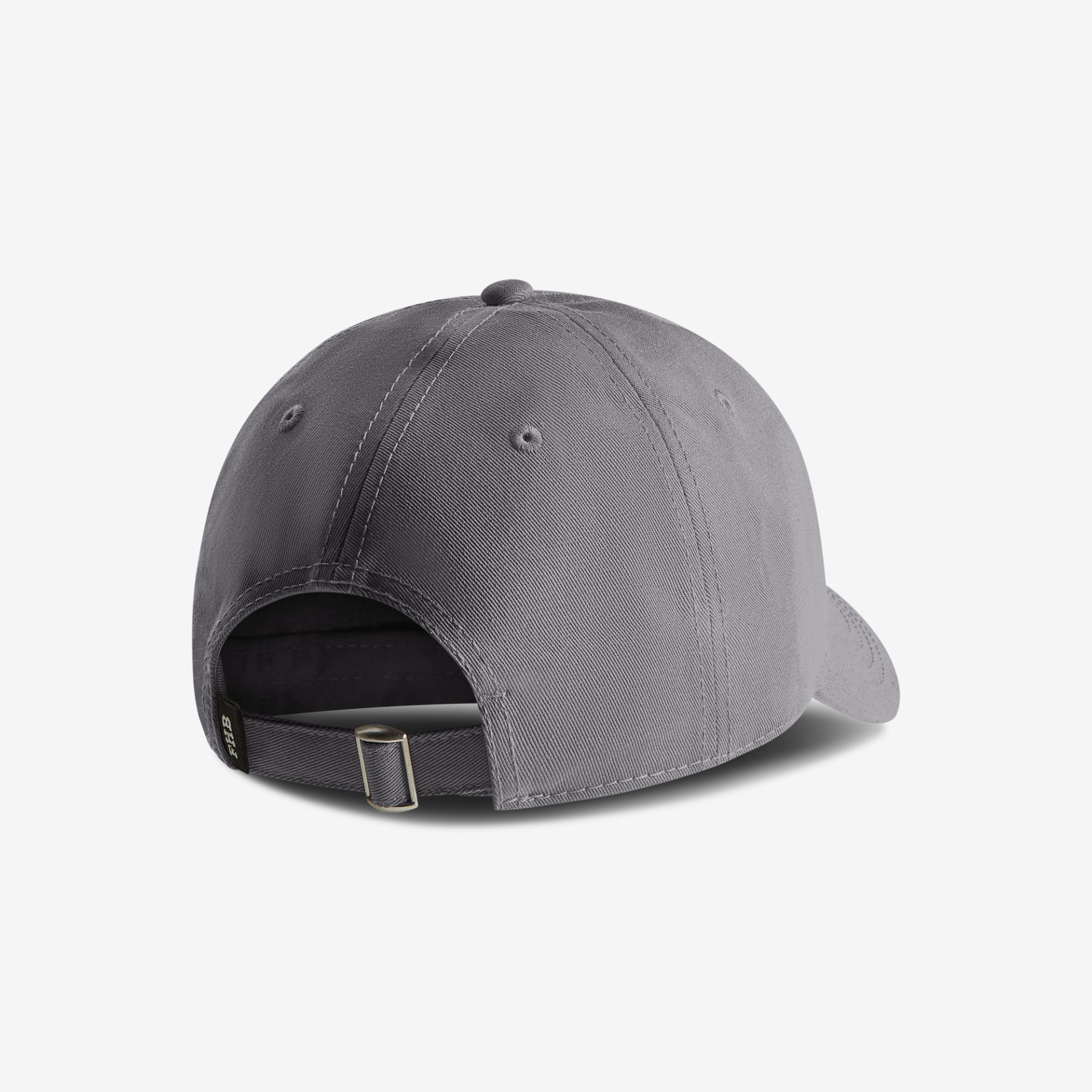 Baseballcap, verstellbares Band, Sechs-Paneel, Baumwolle, Grau