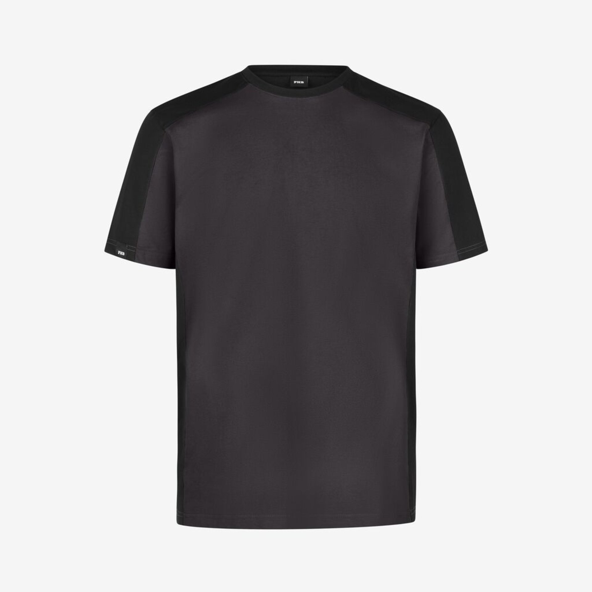 t-shirt, kurzarm, dunkelgrau, unifarben, Rundhalsausschnitt