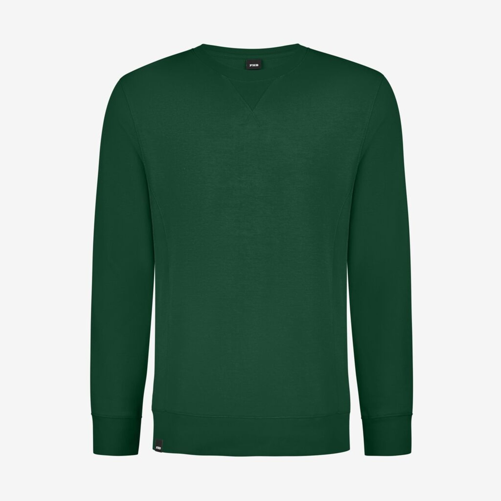 Pullover, Rundhals, Grün, Langarm, Uni