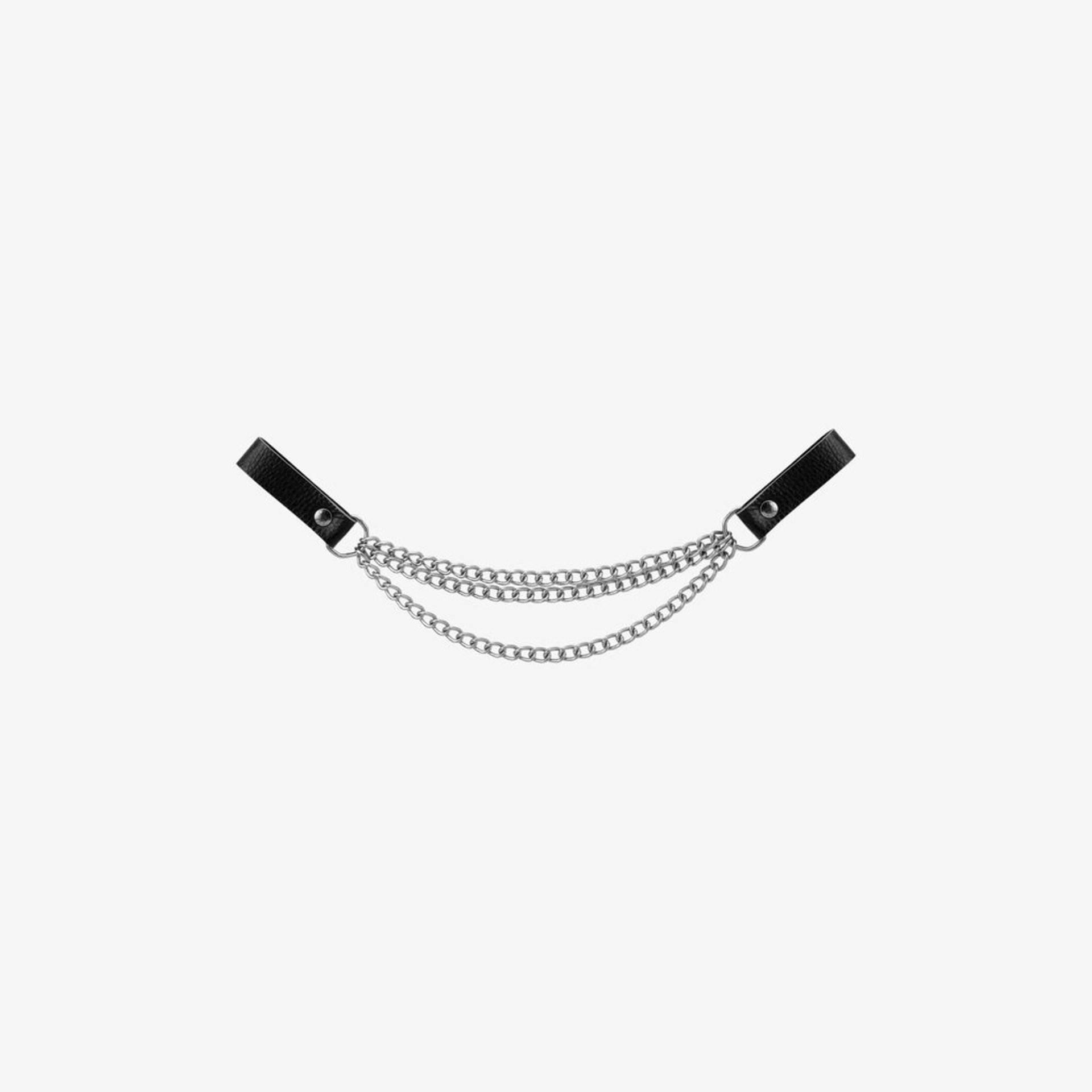 Kette, Kettenhalsband, Leder, Metallkette, Kombikette