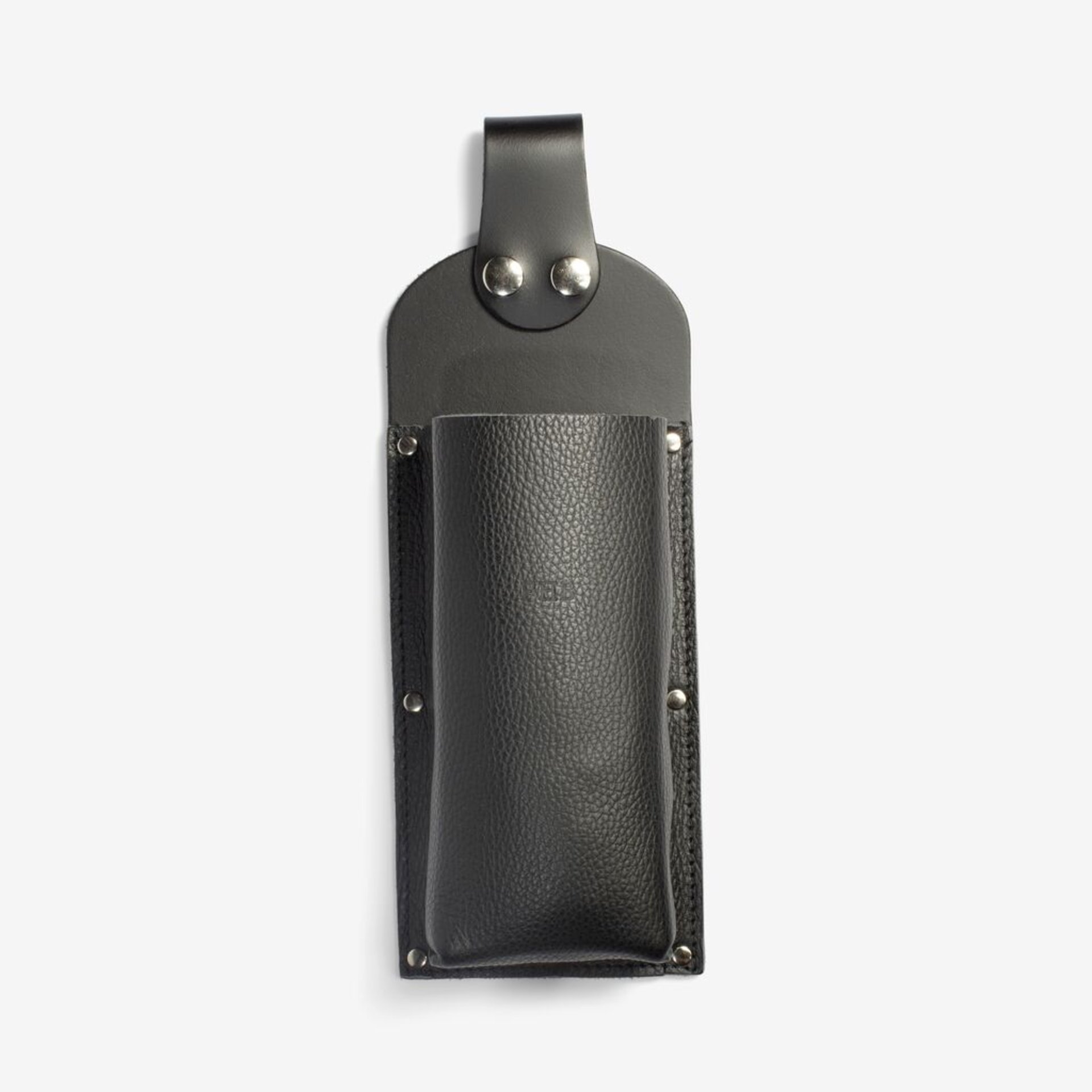 leder, schwarz, holster, tasche, messing?