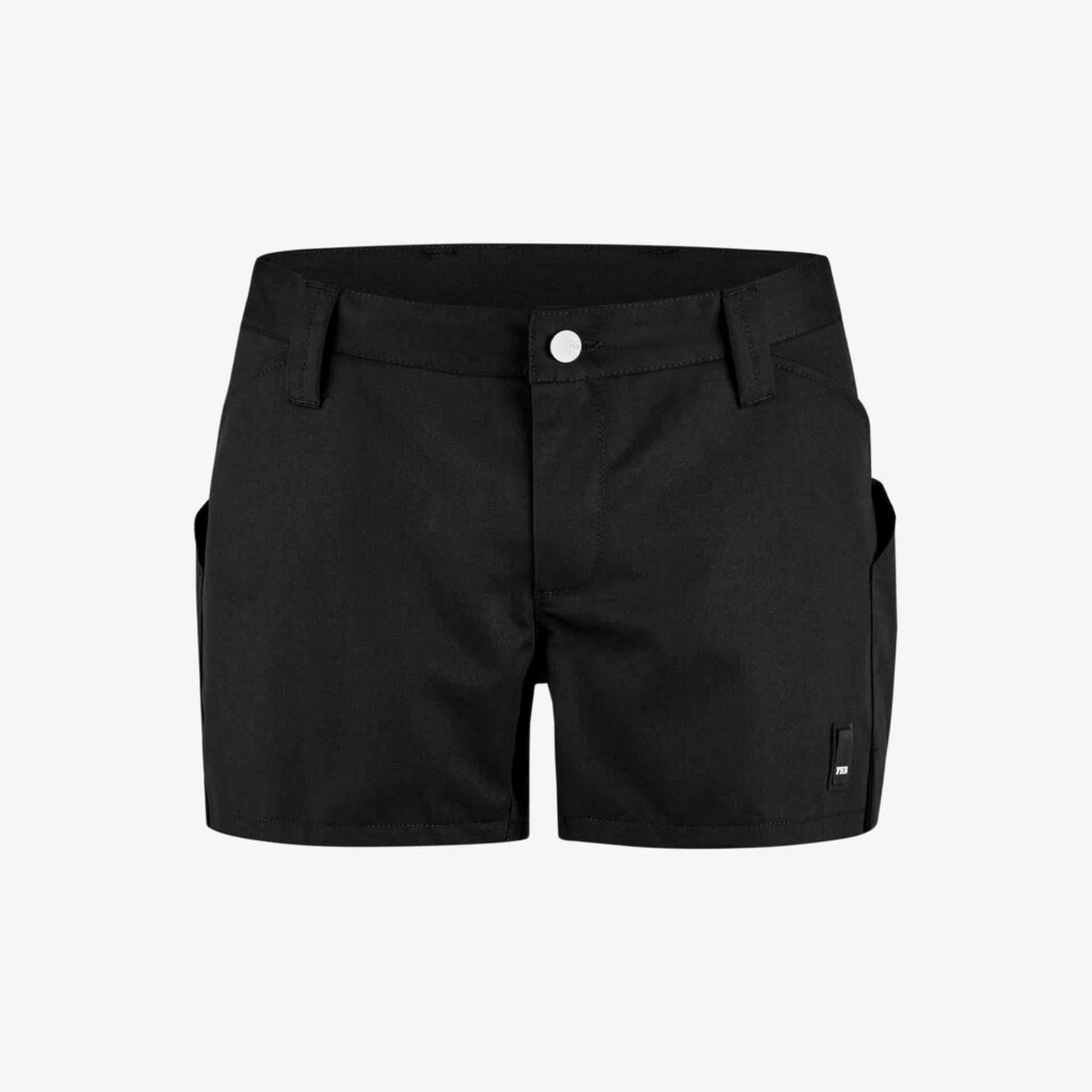 Hose, Schwarz, Kurze Hose, Gürtel-Löcher, Klettverschluss?