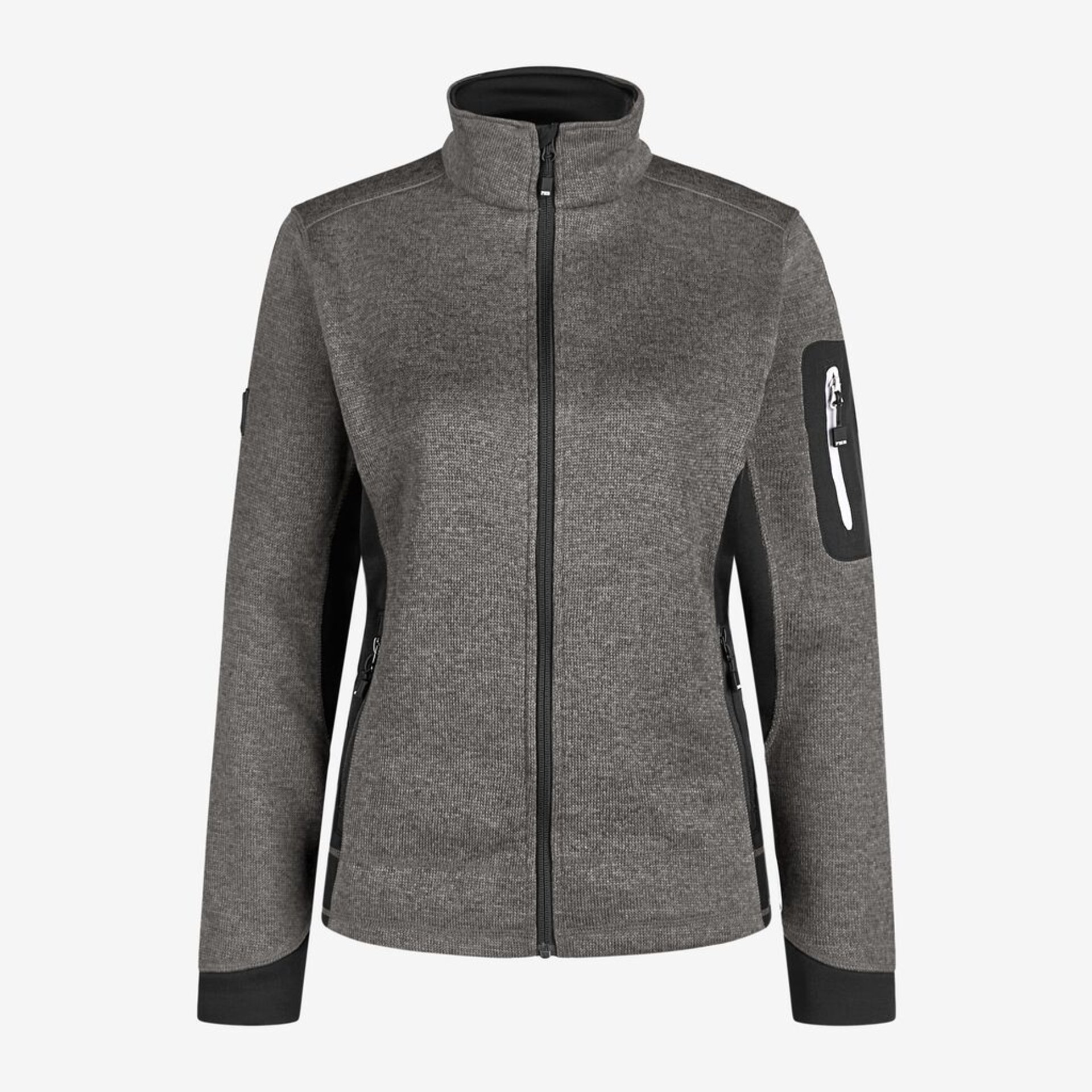 jacke, fleece, grau, reißverschluss, tasche