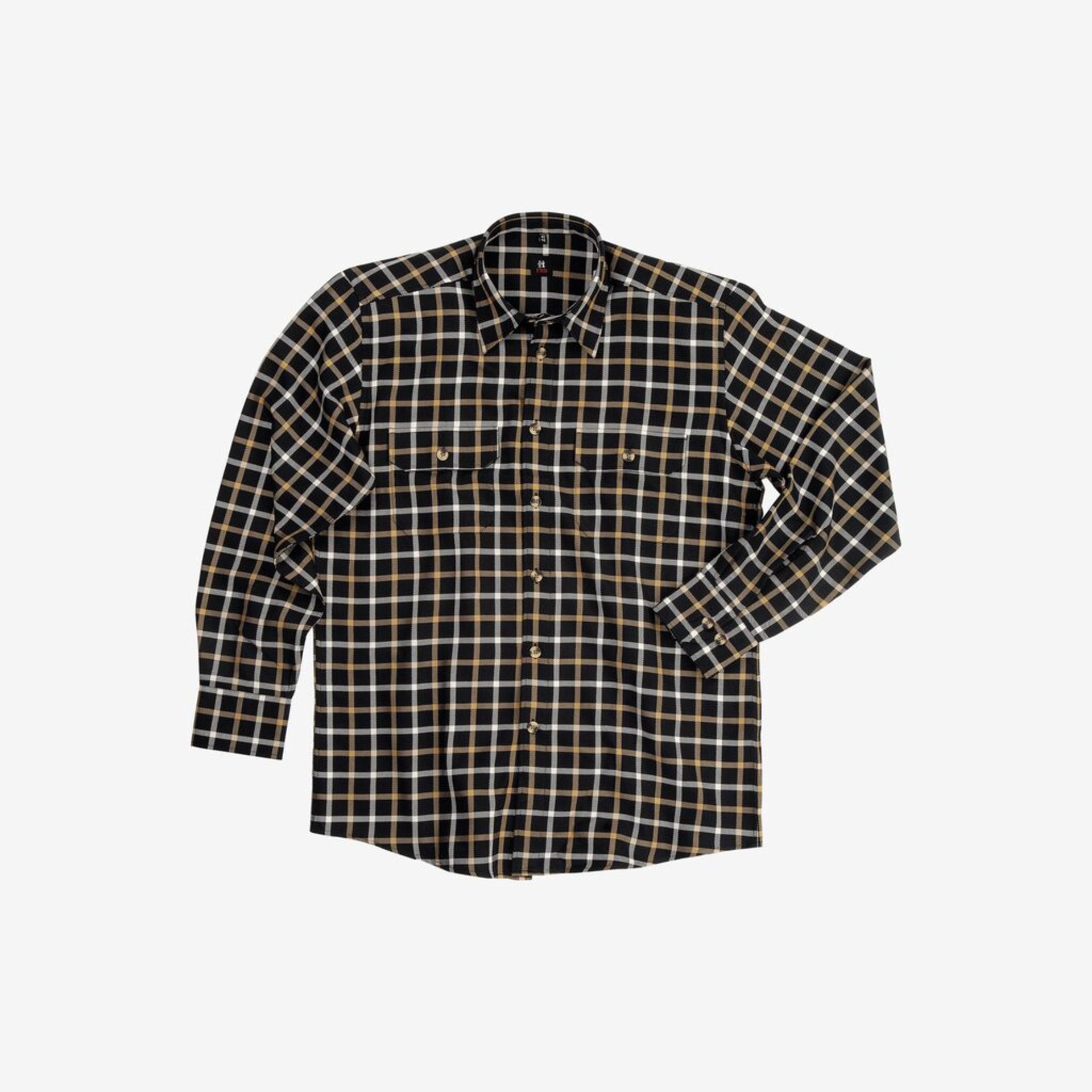 Hemd, Flanell, Karomuster, Langarm, Knopfleiste