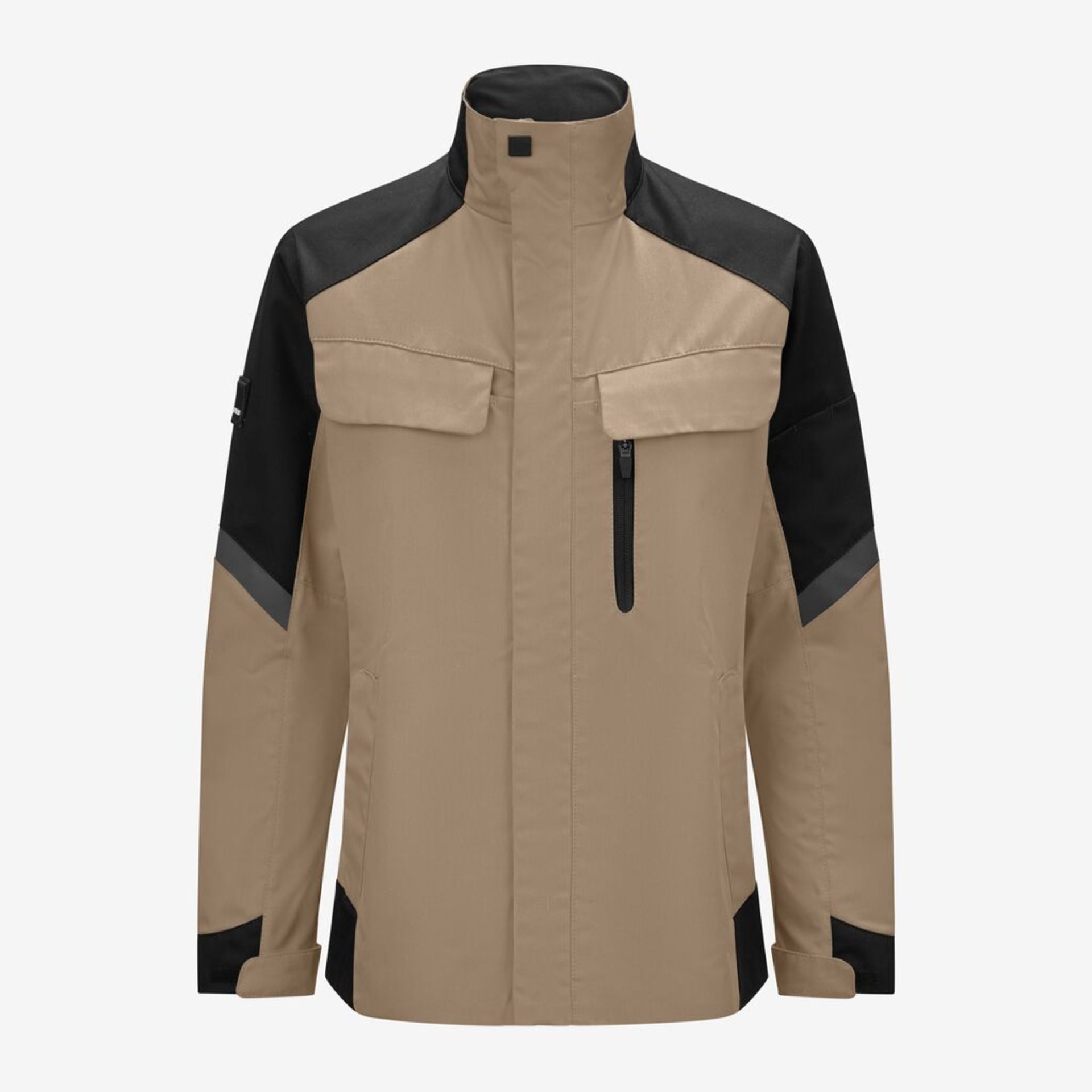 Mantel, Outdoor-Jacke, Beige, Reißverschluss, Taschen