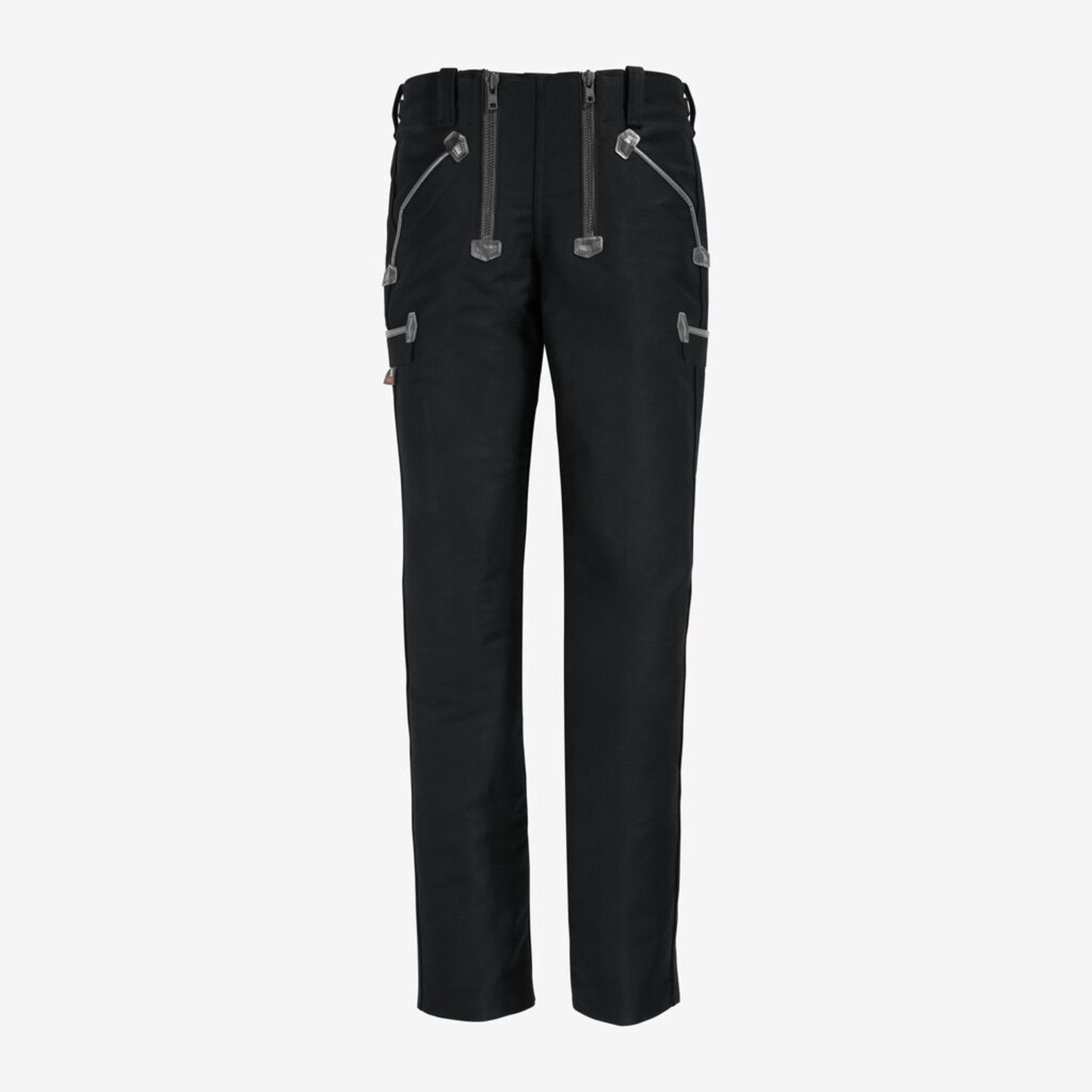 Hose, Schwarz, Klettgürtel, Reißverschlüsse, Tarnmusterlos