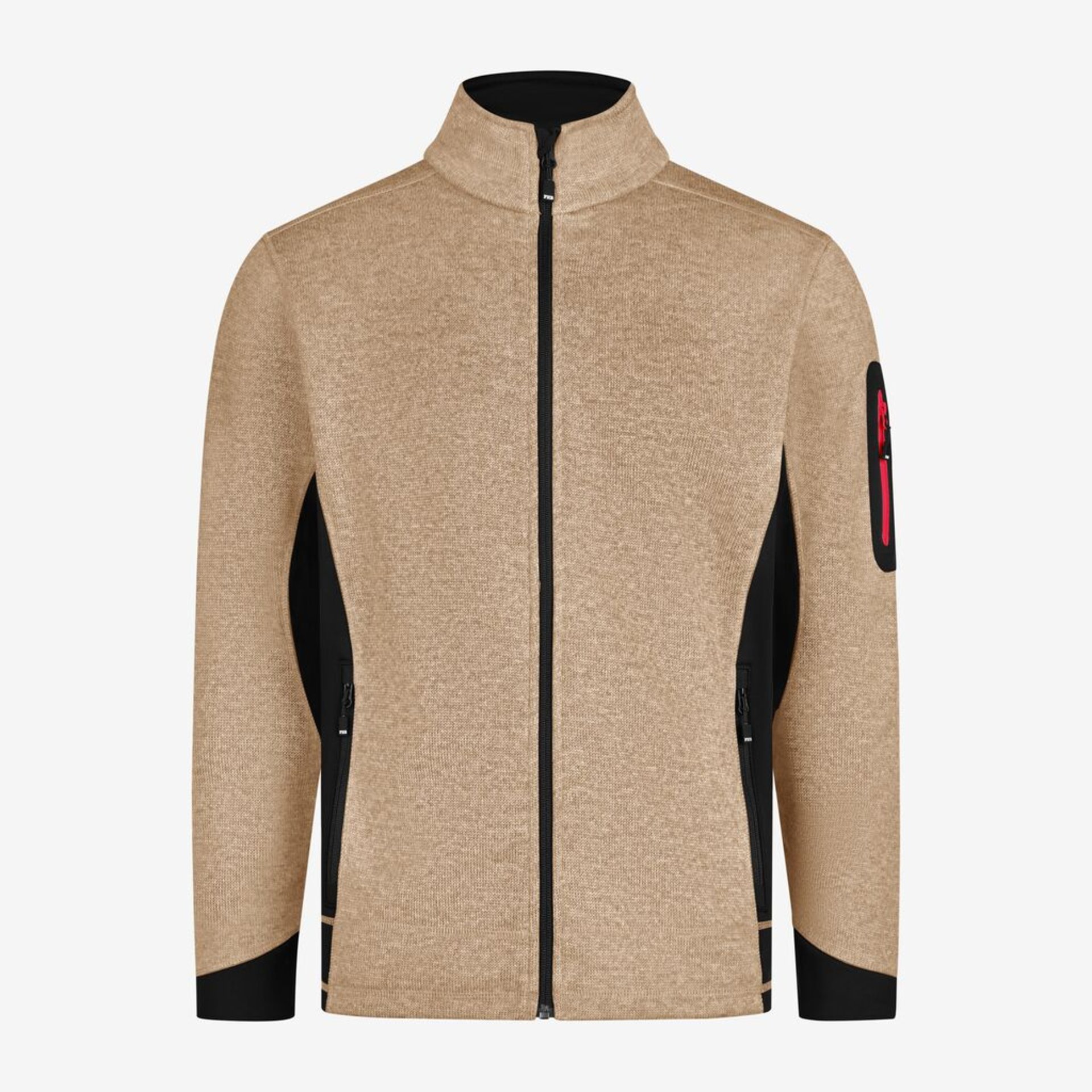 jacke, Fleece, beige, Reißverschluss, Taschen