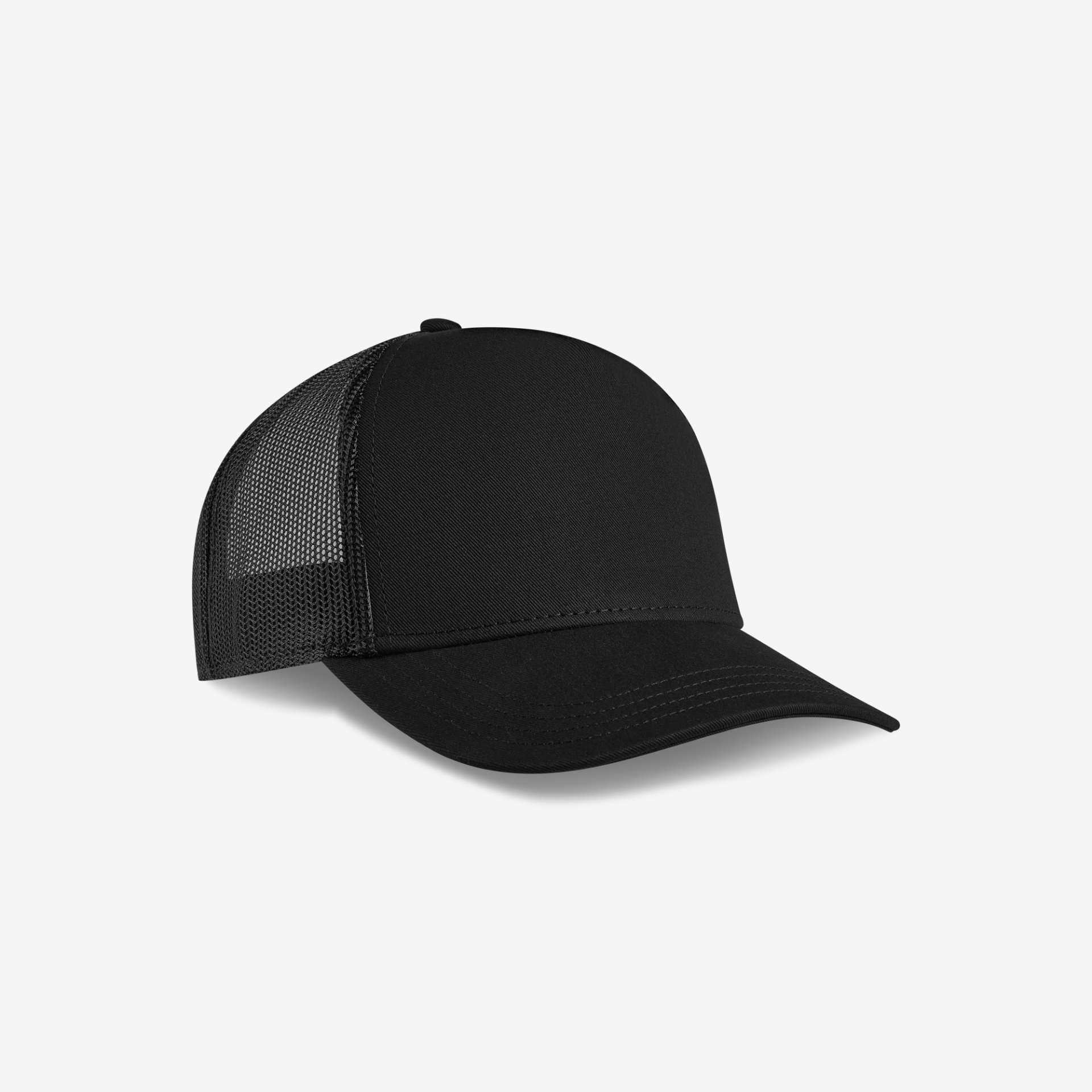Cap, Baseball cap, Mesh back, Black, Casual hat