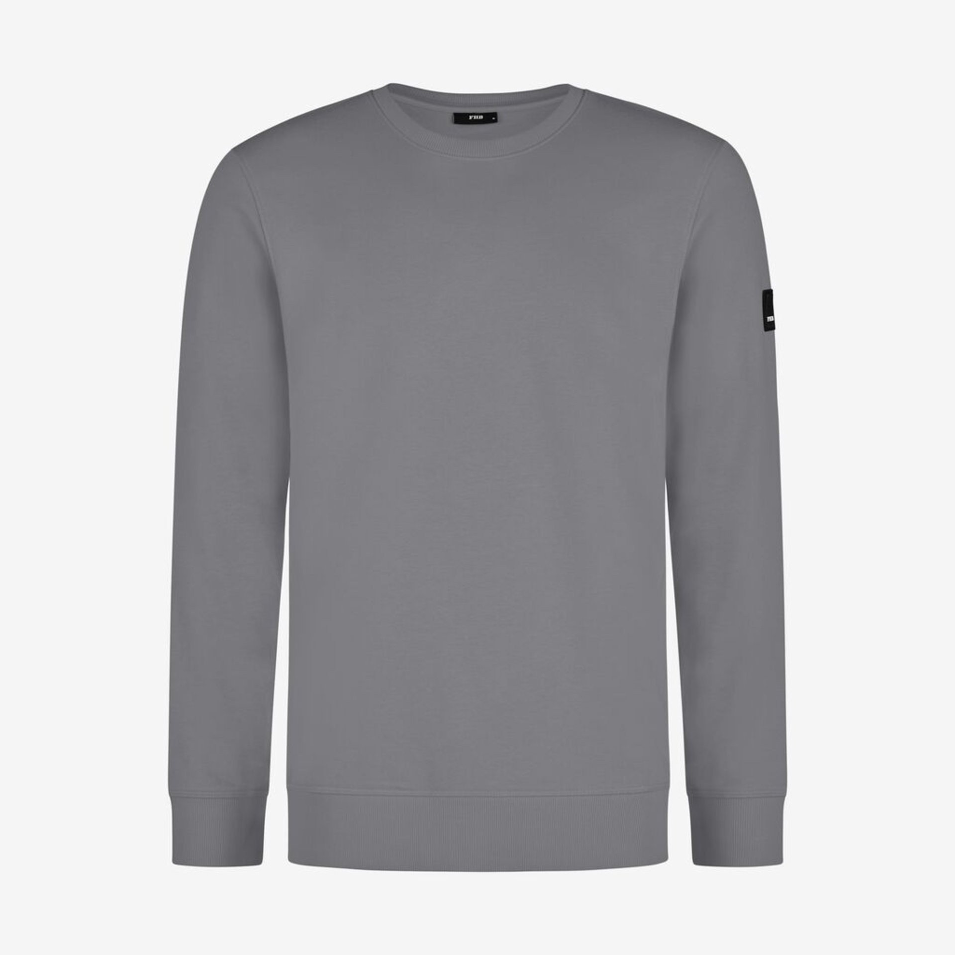sweatshirt, Kragenlos?, Langarm?, Grau, Uni