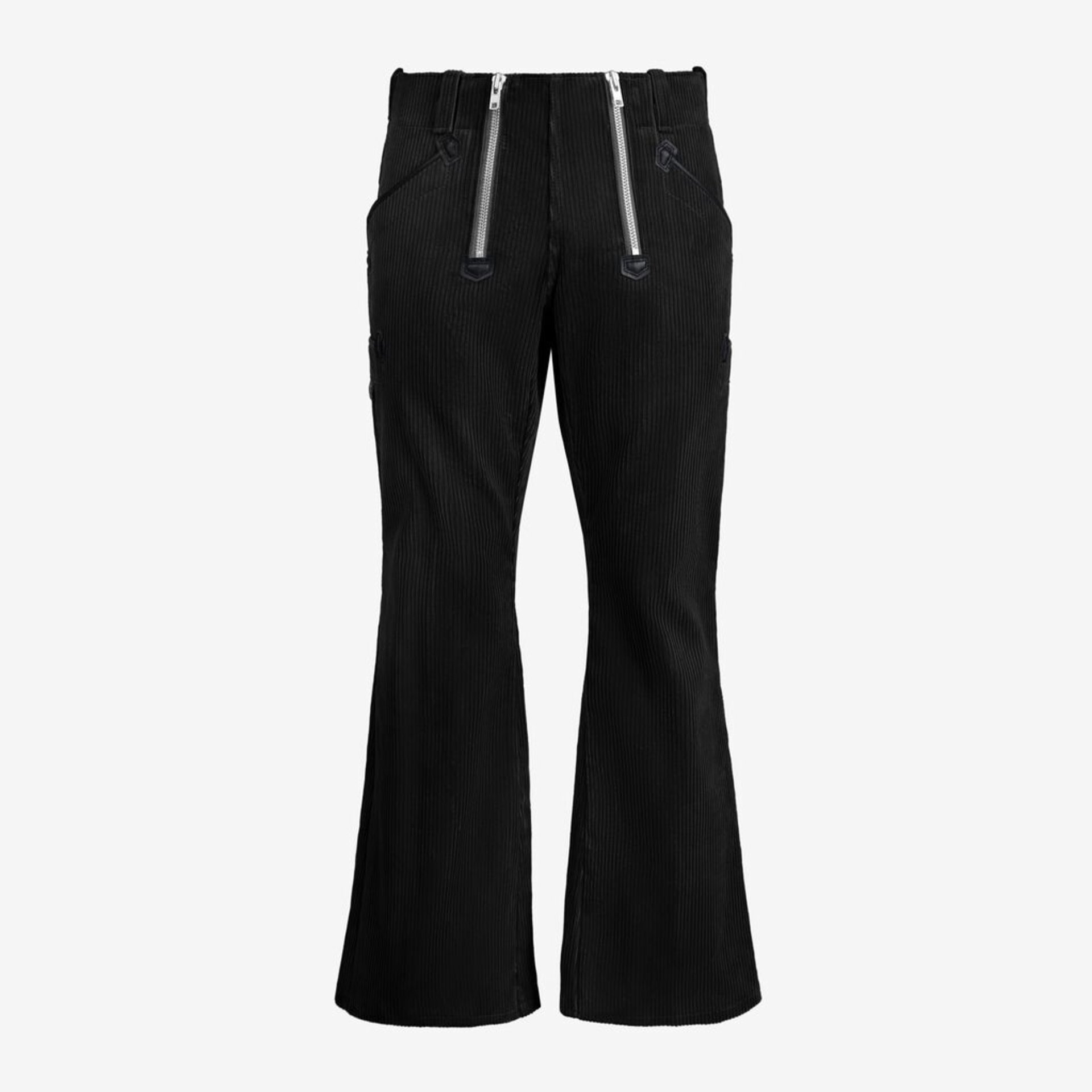 Kord, Hose, Schwarz, Gänseblümchen, Reißverschlüsse