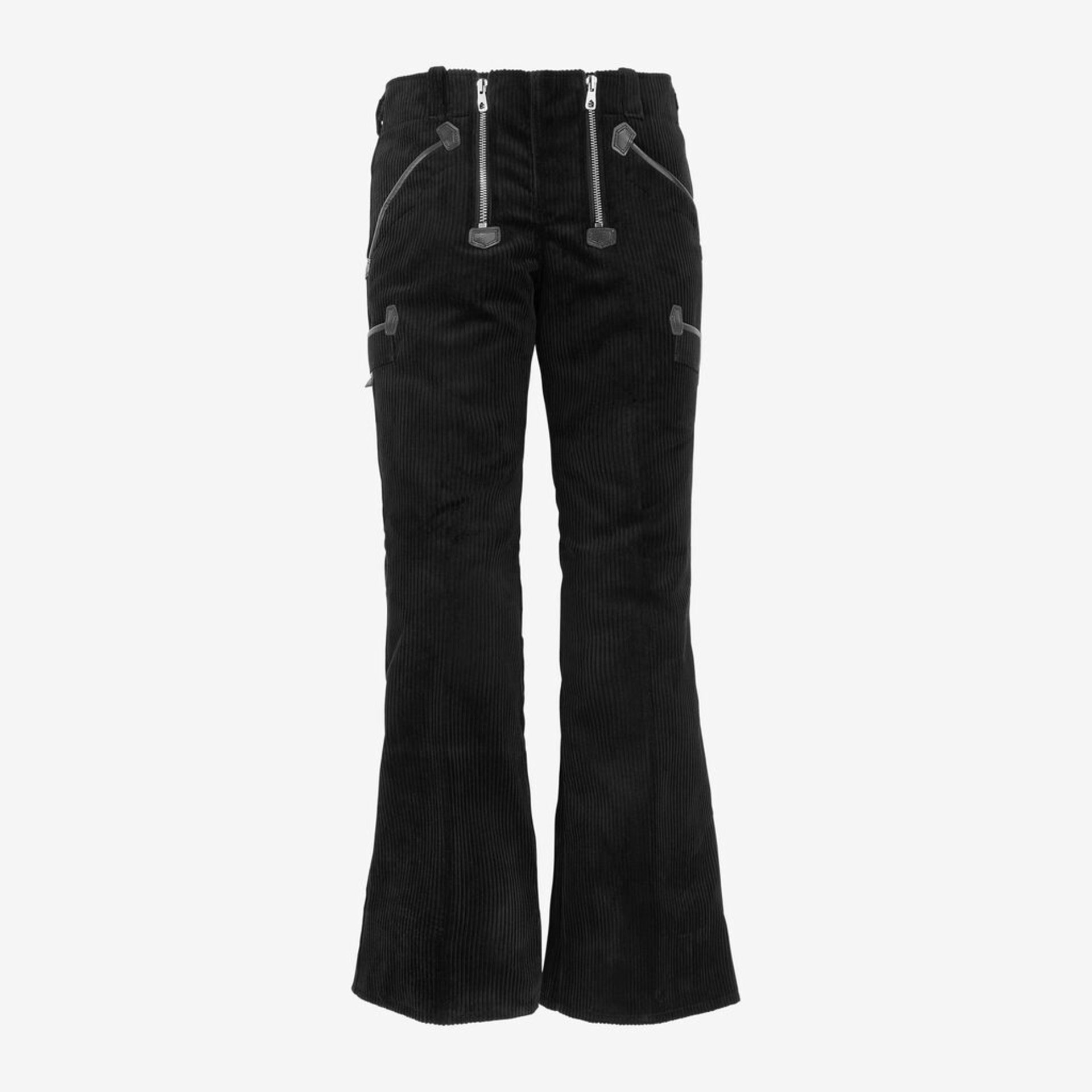 corduroy, pants, black, flare, pockets