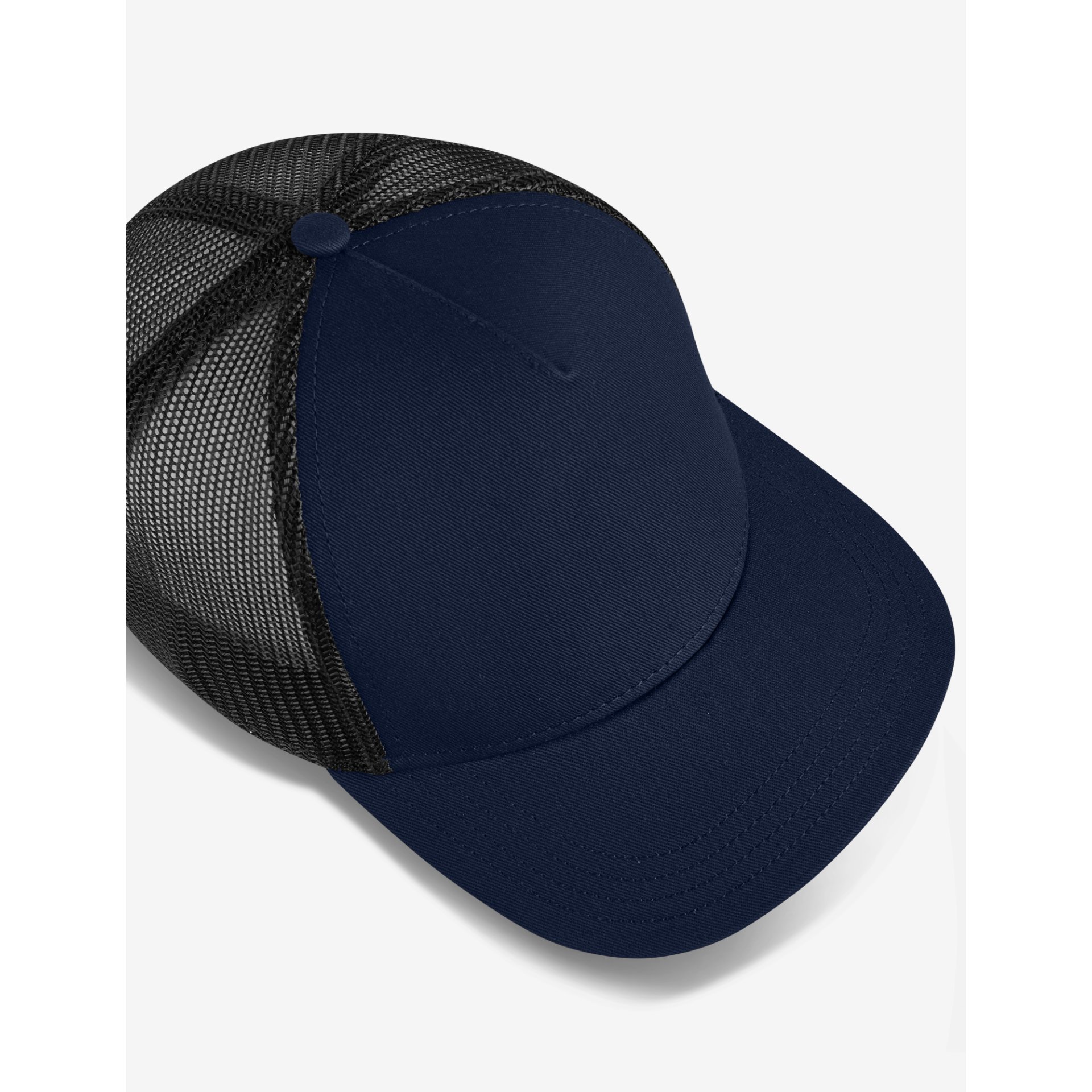 Baseballkappe, Navy, Mesh-Rücken, GebogterVordach, Verstellbares Snapback