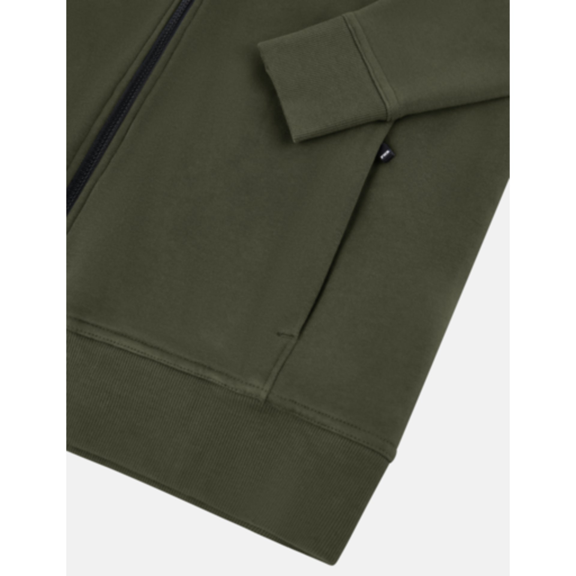 Hose, Kapuzenpullover, Samtig, Olivgrün, Rippbündchen