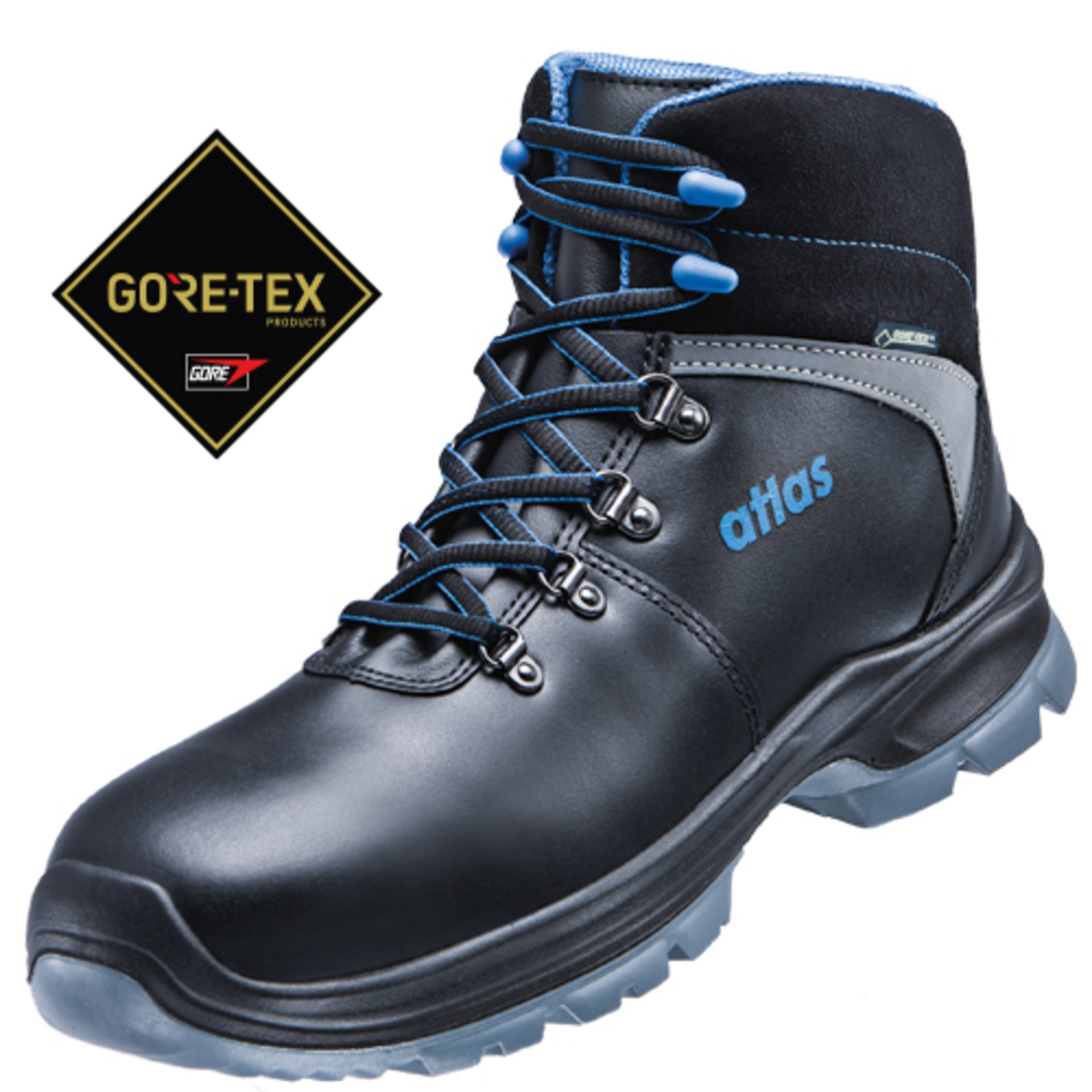 Stiefel, Sicherheitsschuh, Gummistiefel, Lederoptik, GORE-TEX