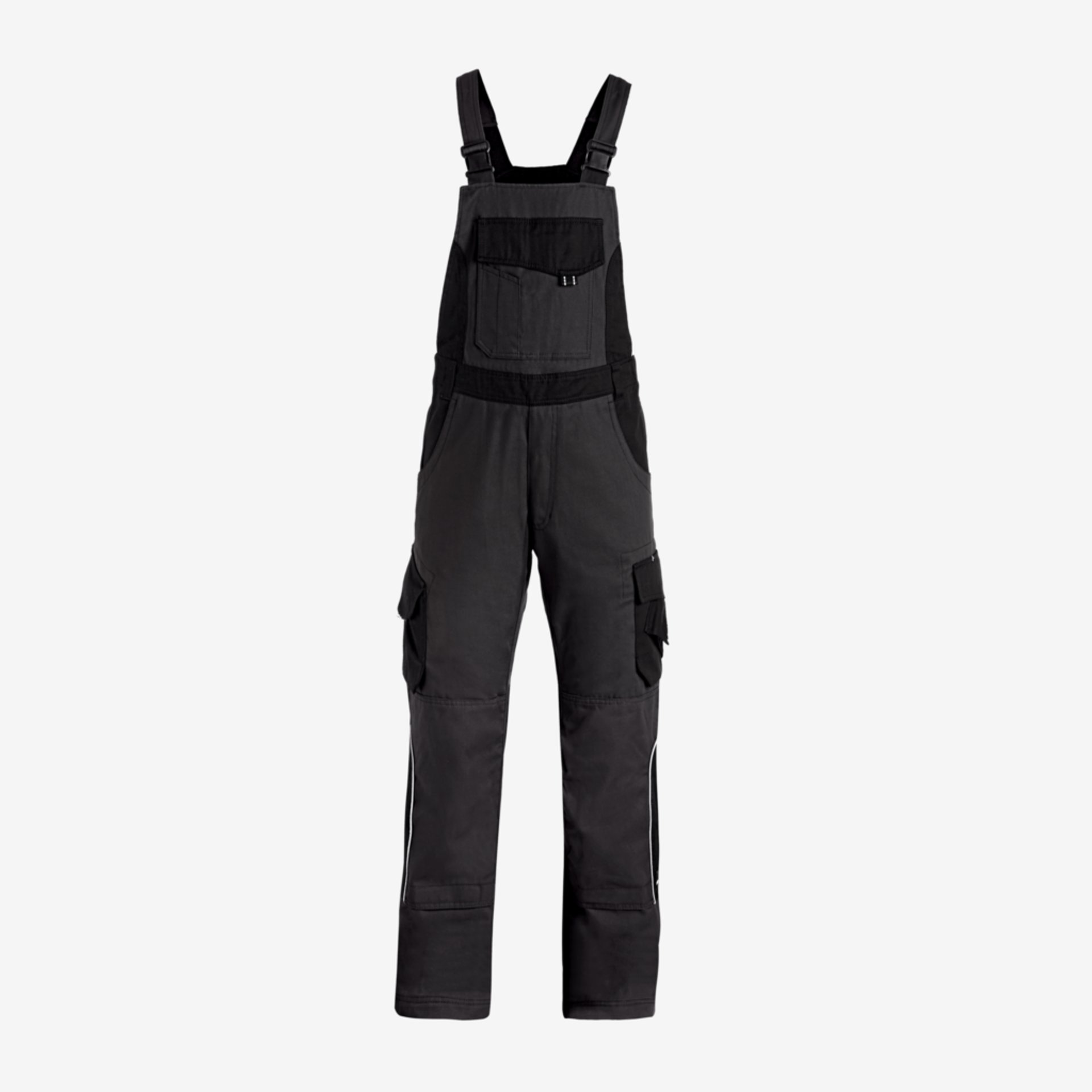 Overall-pants, Cargo-pants, Overalls, Black, Multi-pocket