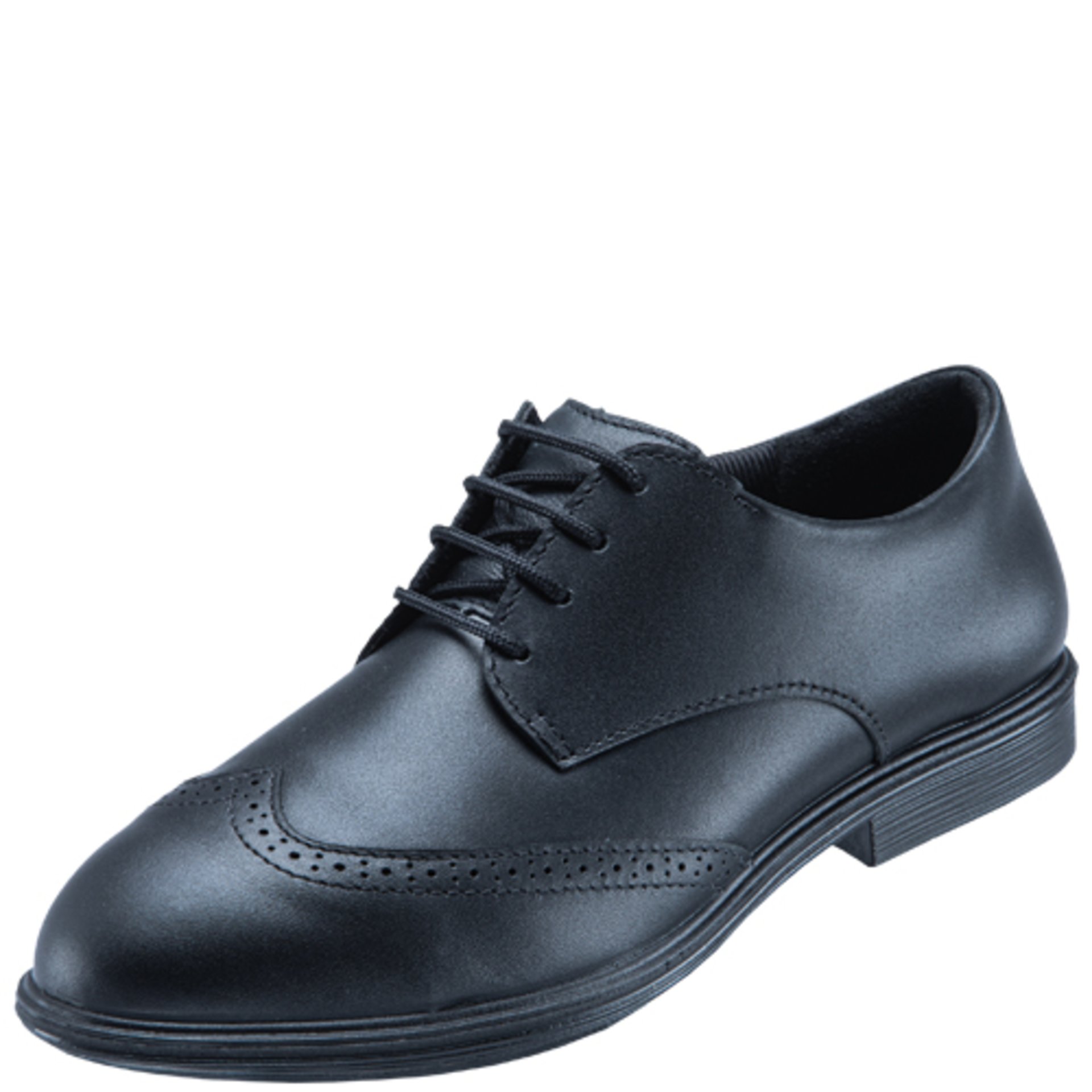 Schuh, Oxford, Damen, Schwarz, Lederschuh