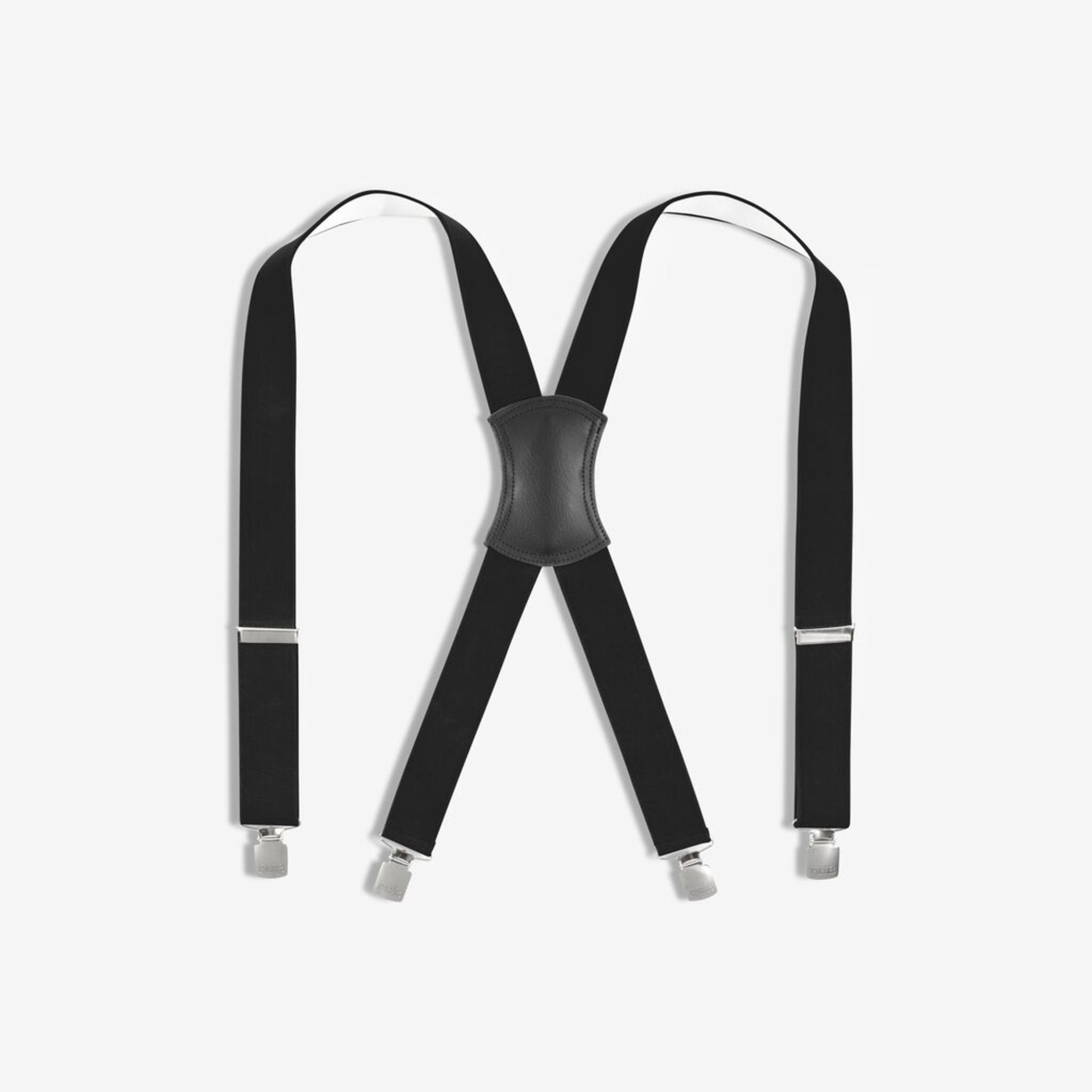Hosenträger, Gürtelclip, Schwarz, Elastische Rückenriemen, metallic Clips