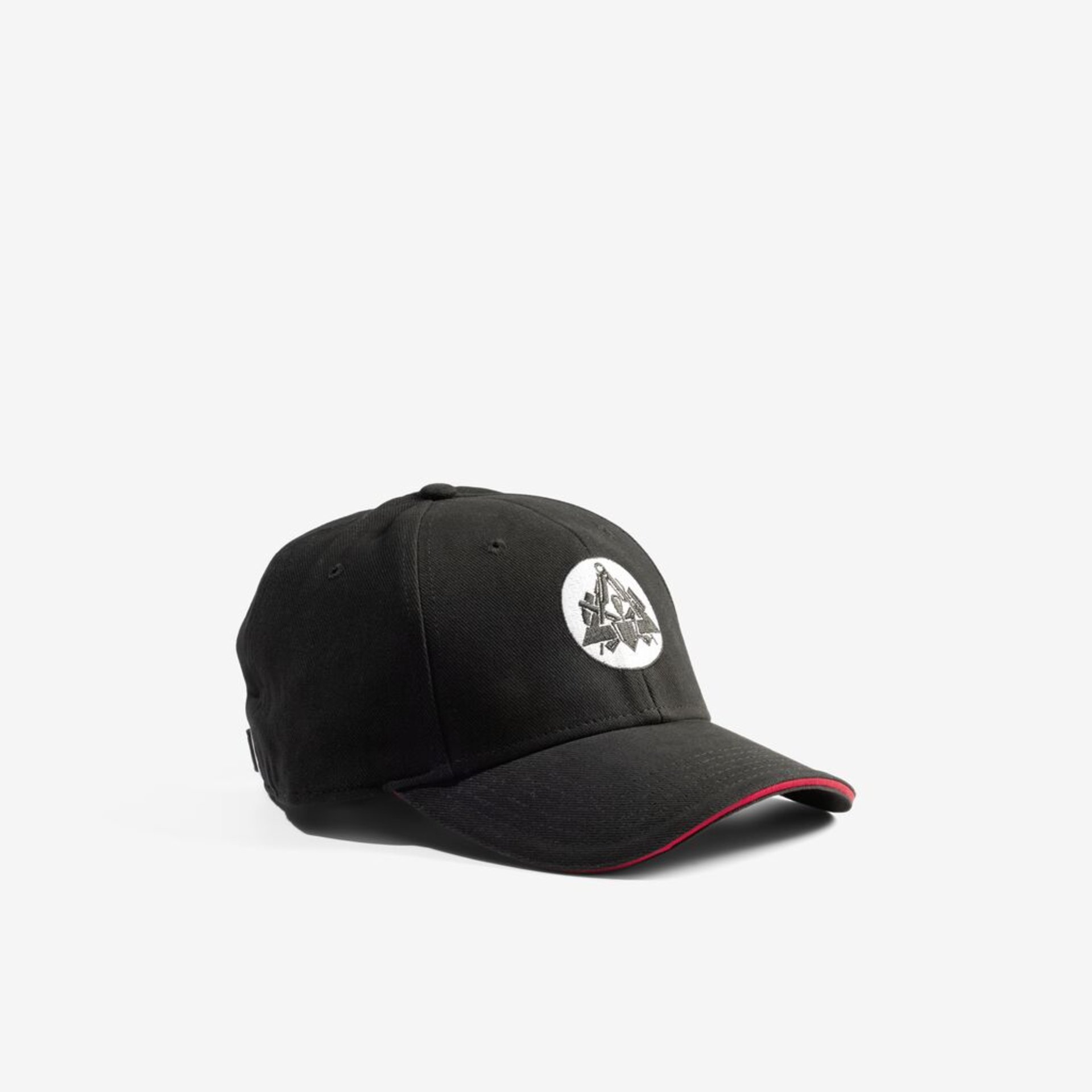 Cap, Baseball Cap, Schwarz, Aufnäher Logo, Gebogter Schild