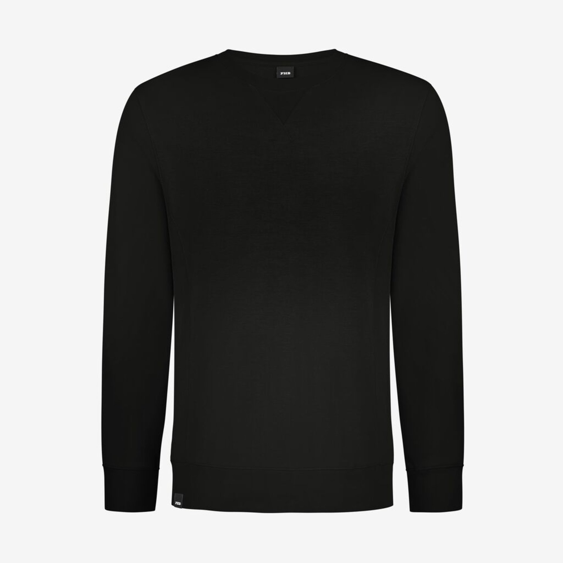 sweatshirt, schwarz, Rundhals, Langarm, Pull-over