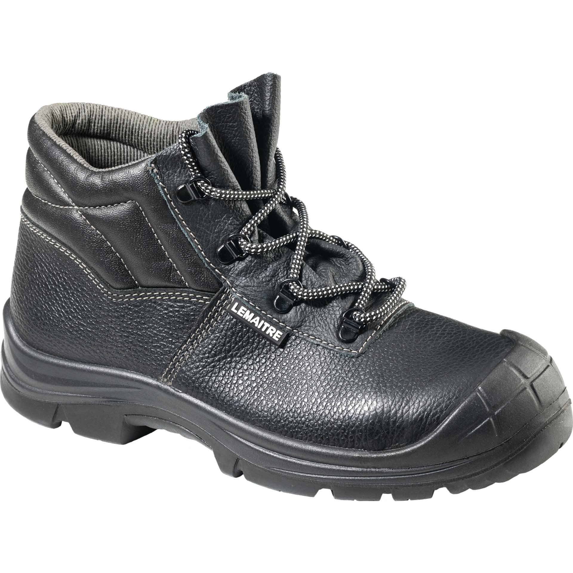Stiefel, Sicherheitsschuh, Leder, Gummisohle, Schnürung