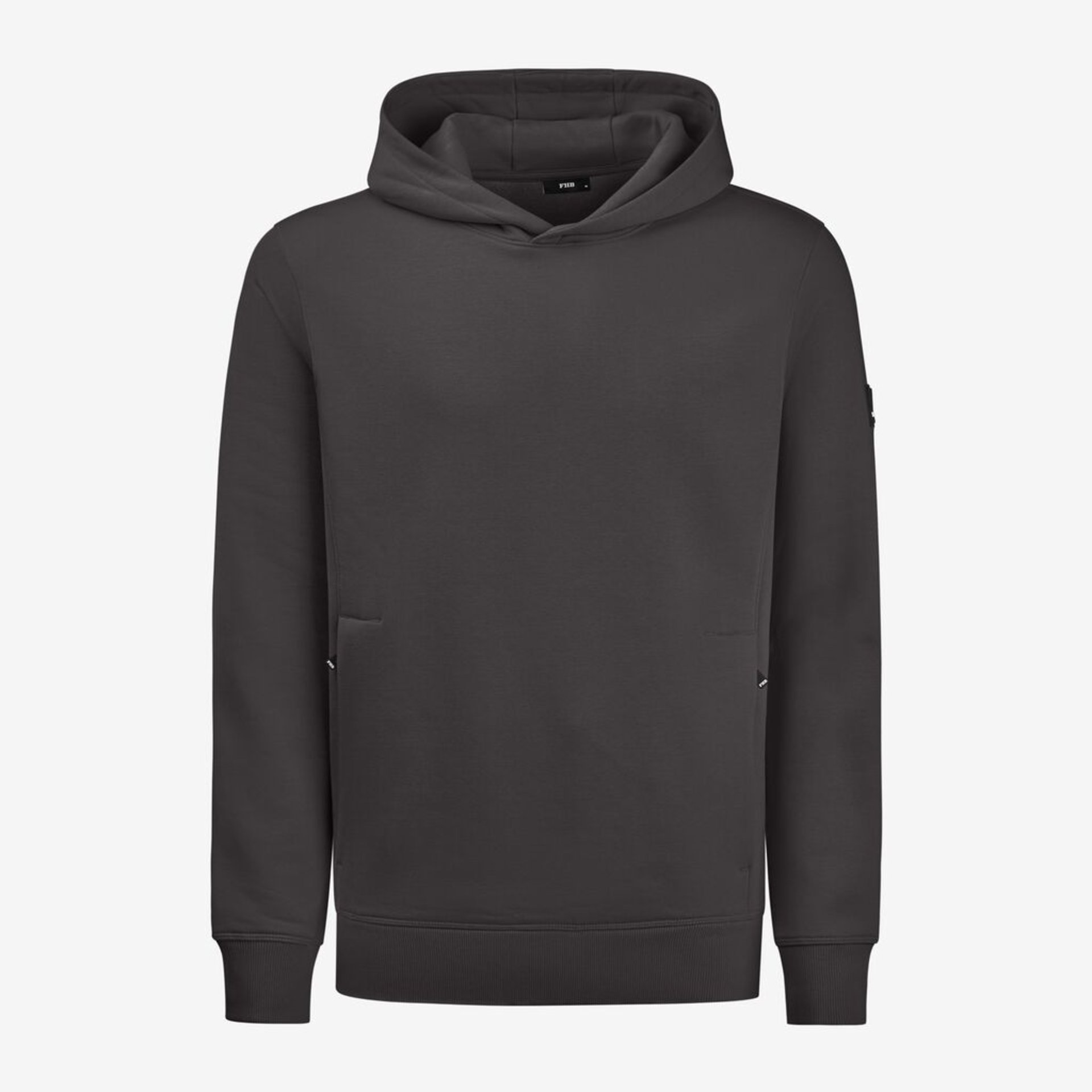 Hoodie, Pullover, Kapuzenpullover, Baumwollmischung, Grau