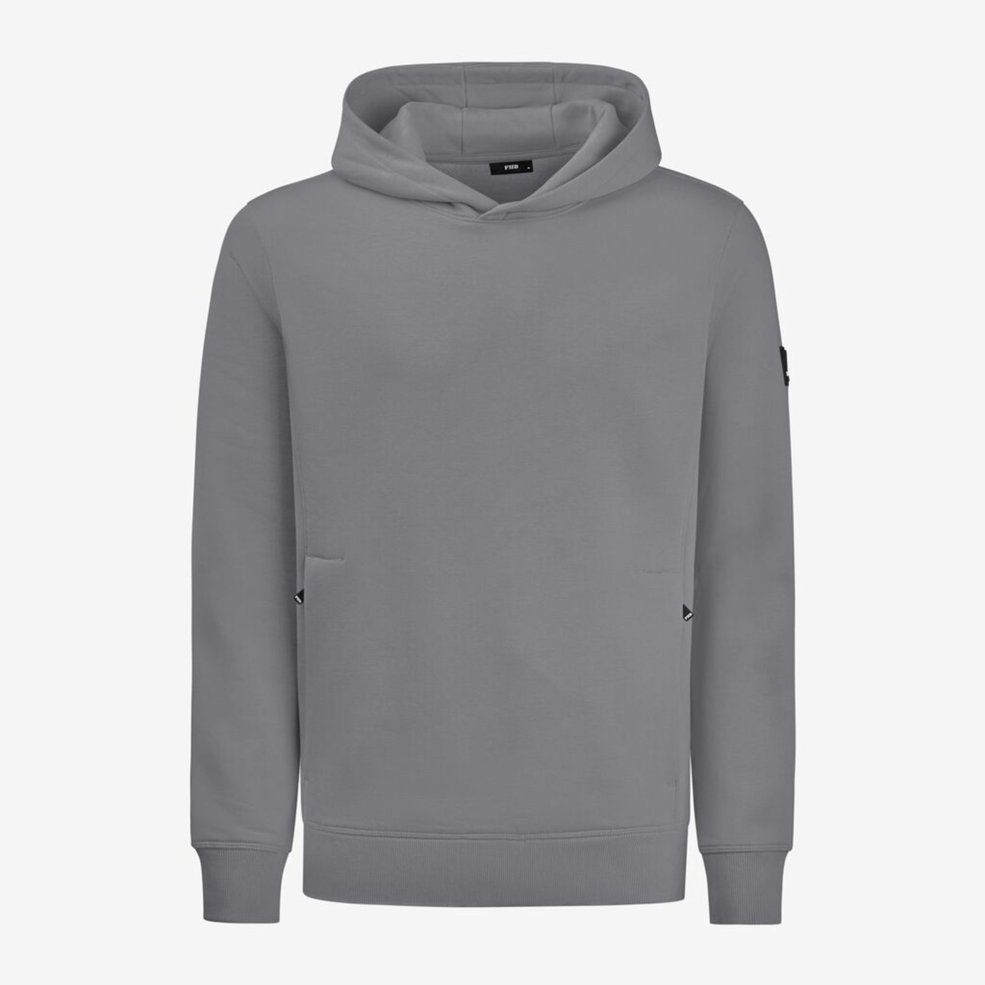 Hoodie, Pullover, Kapuzenpullover, Grau, Halsbund